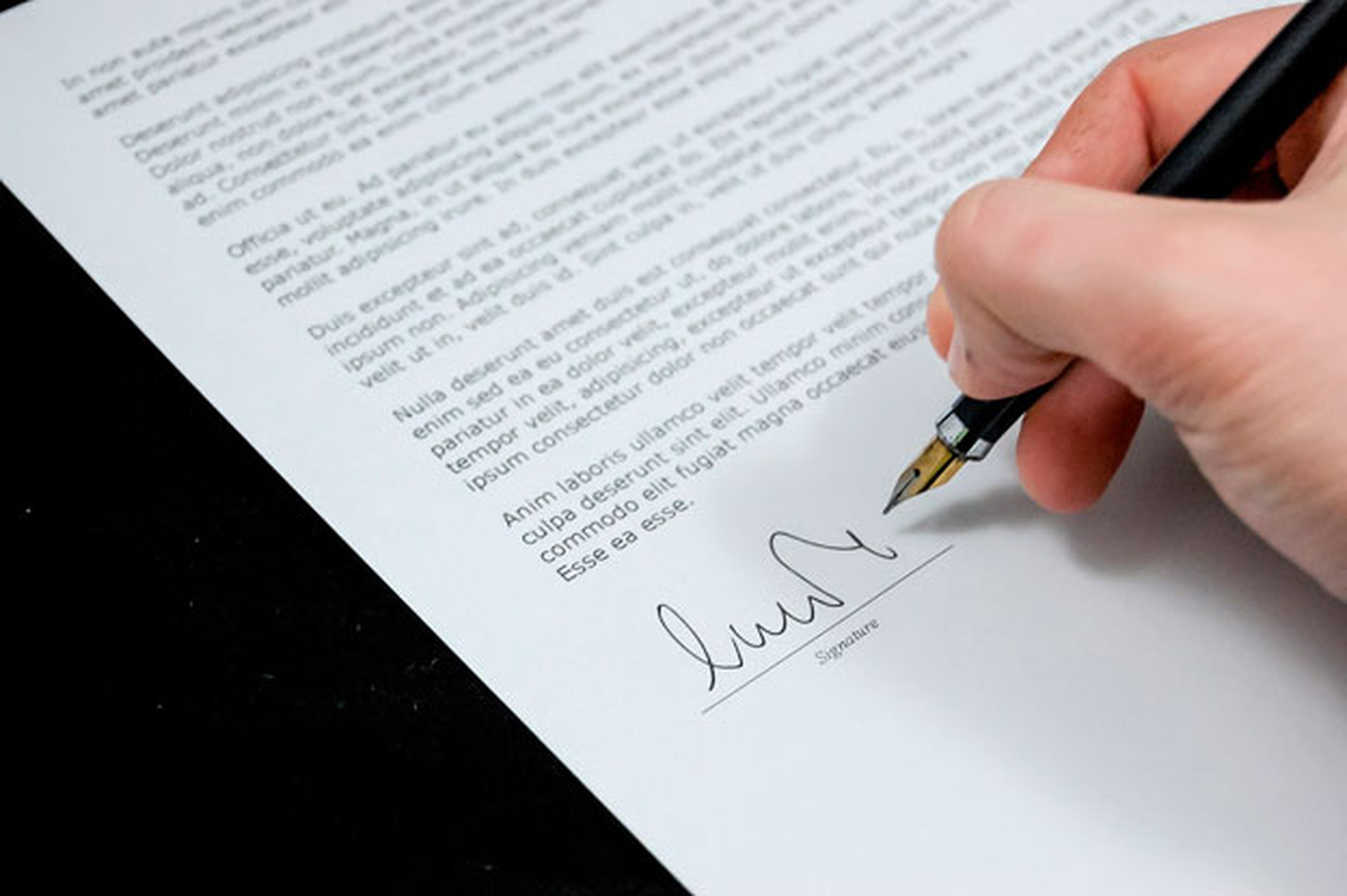 Firma de un documento