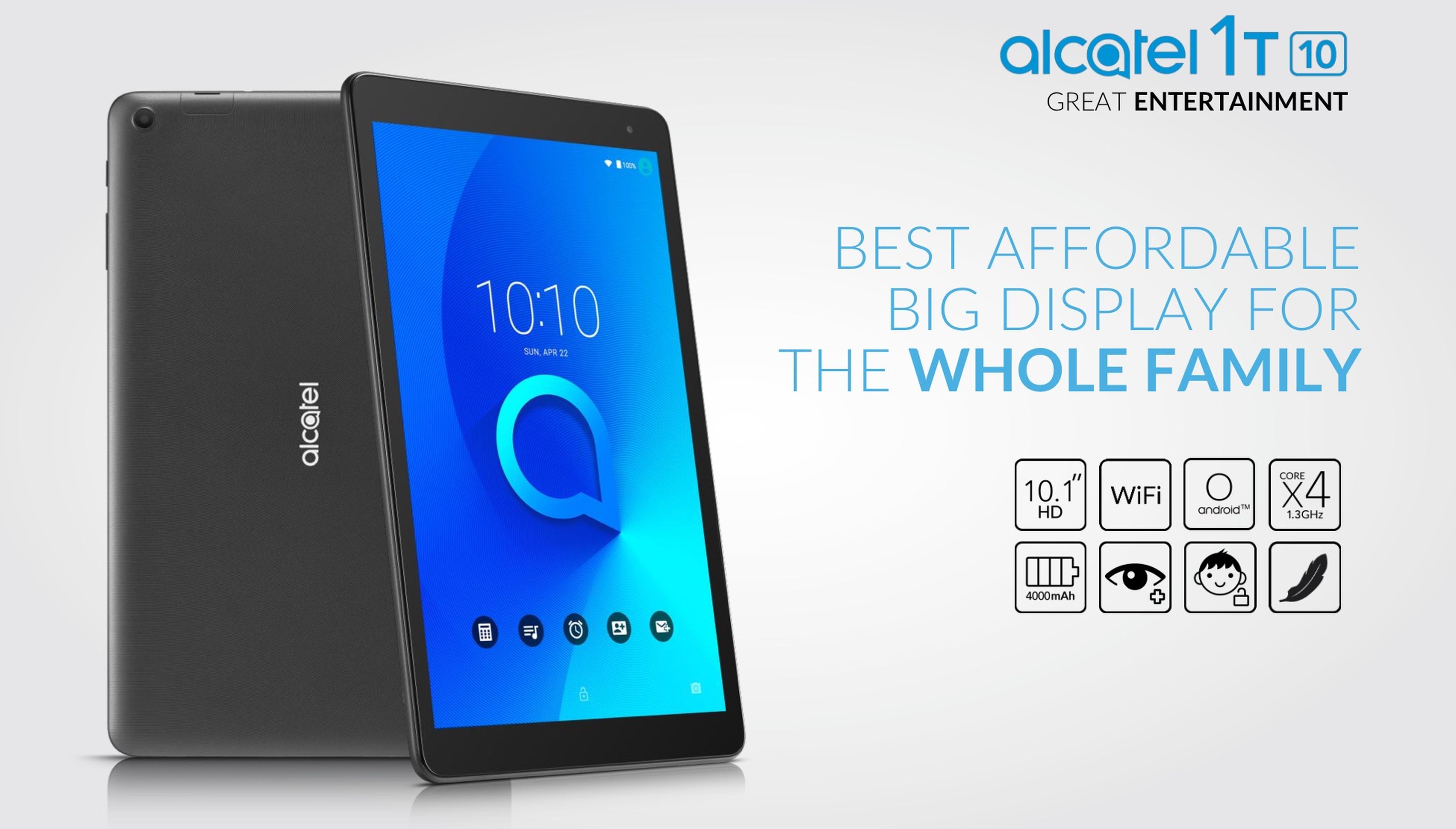 Alcatel 1T 7 y 10, tablets Android Oreo 8.1 a precio de ganga