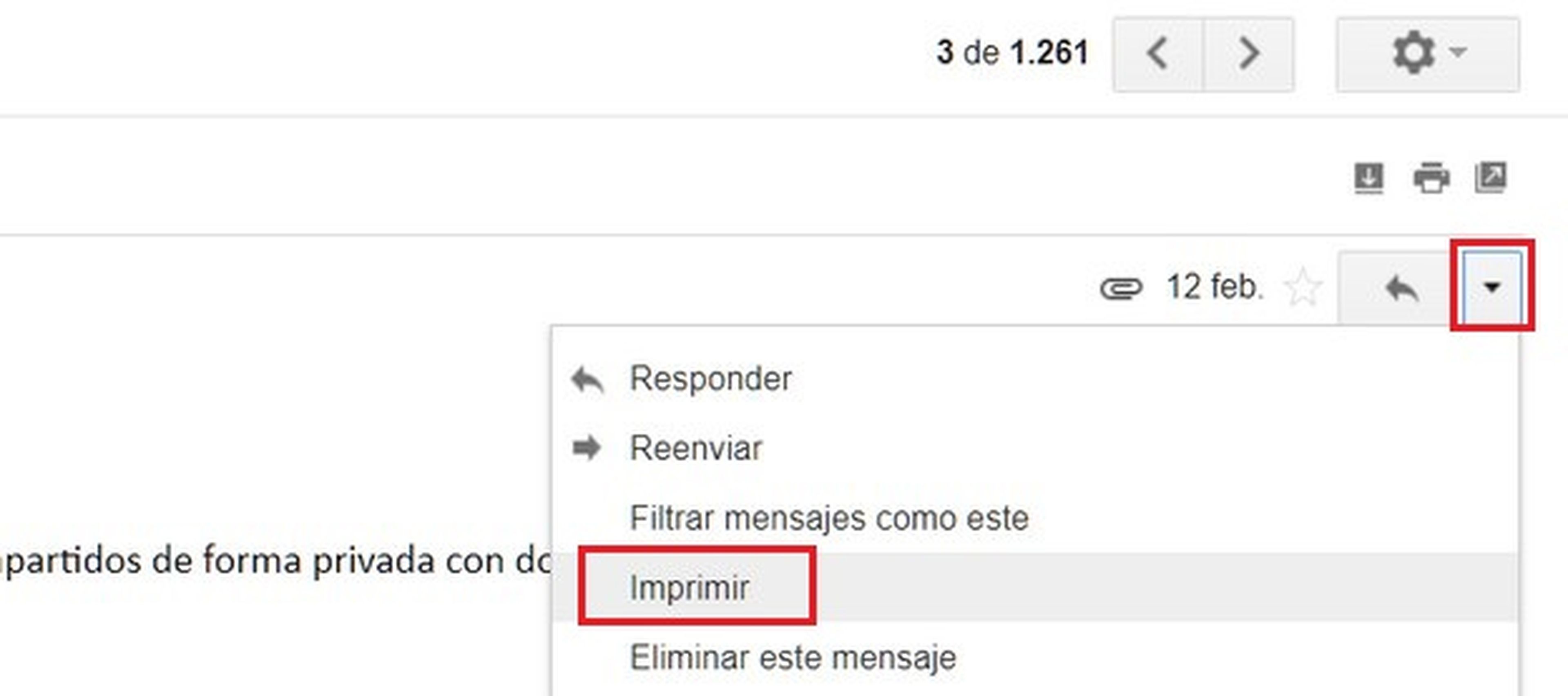 Cómo imprimir un correo de Gmail