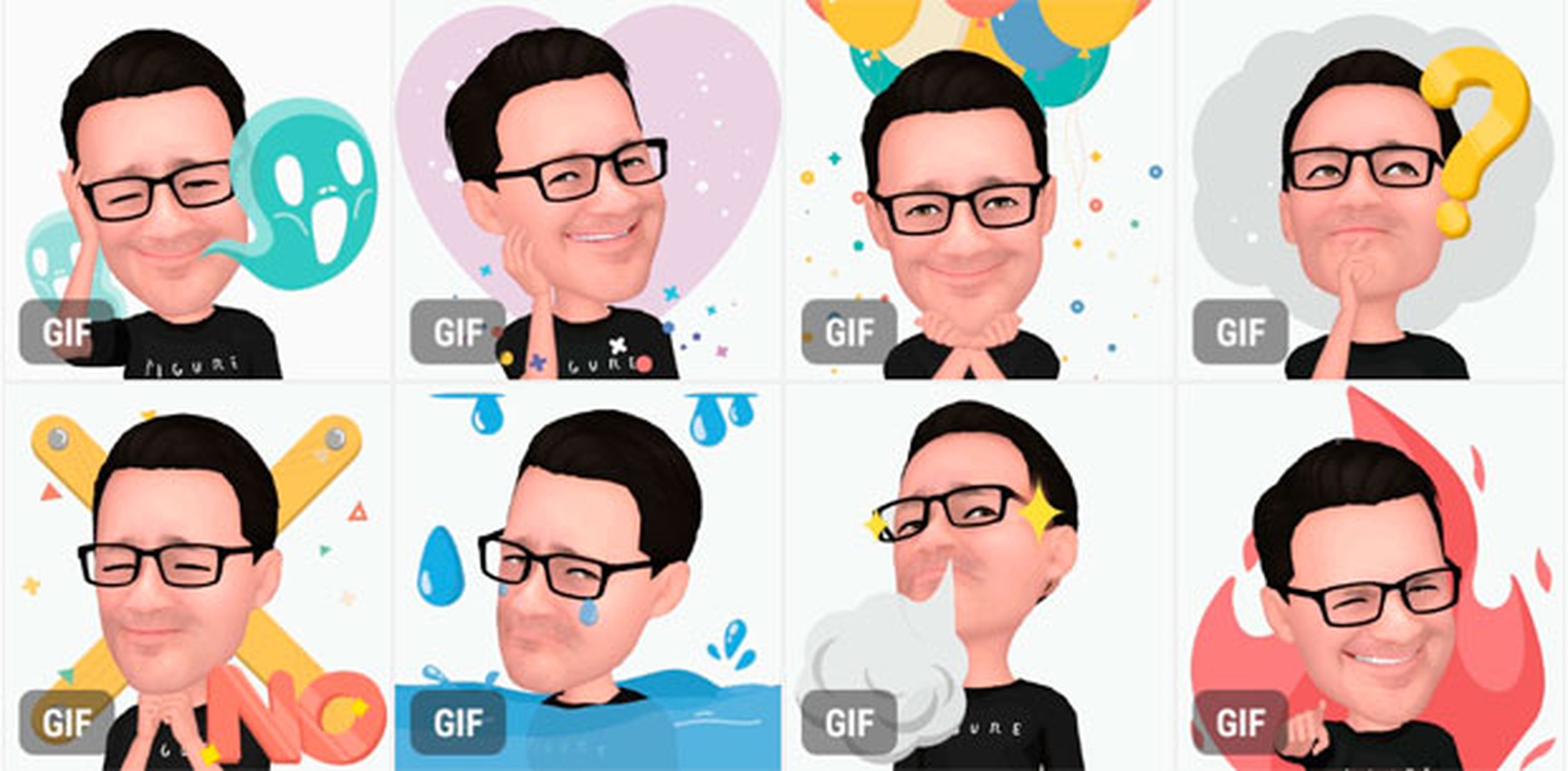 Ejemplos de los Emojis AR que puedes crear