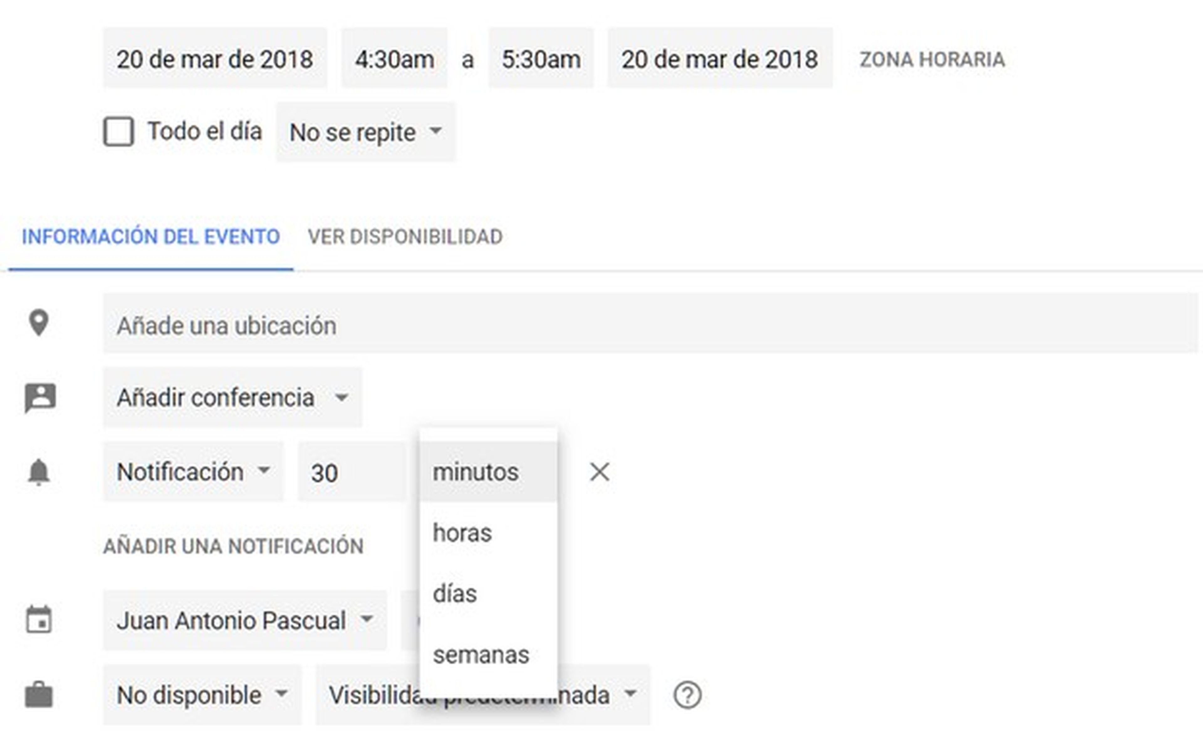 Cómo crear un evento en el calendario de Google