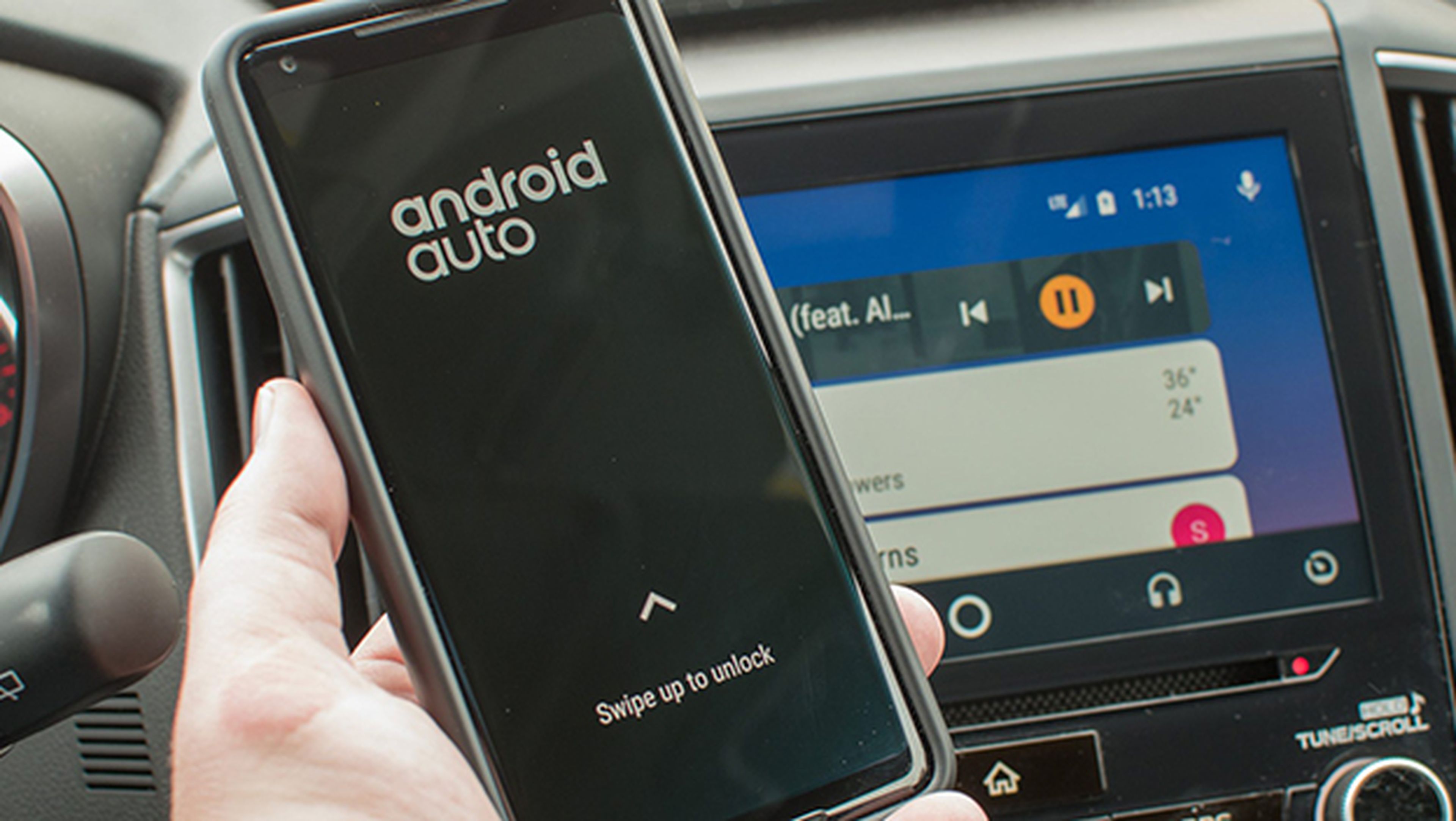 Android Auto permite desbloquear el móvil mientras está conectado