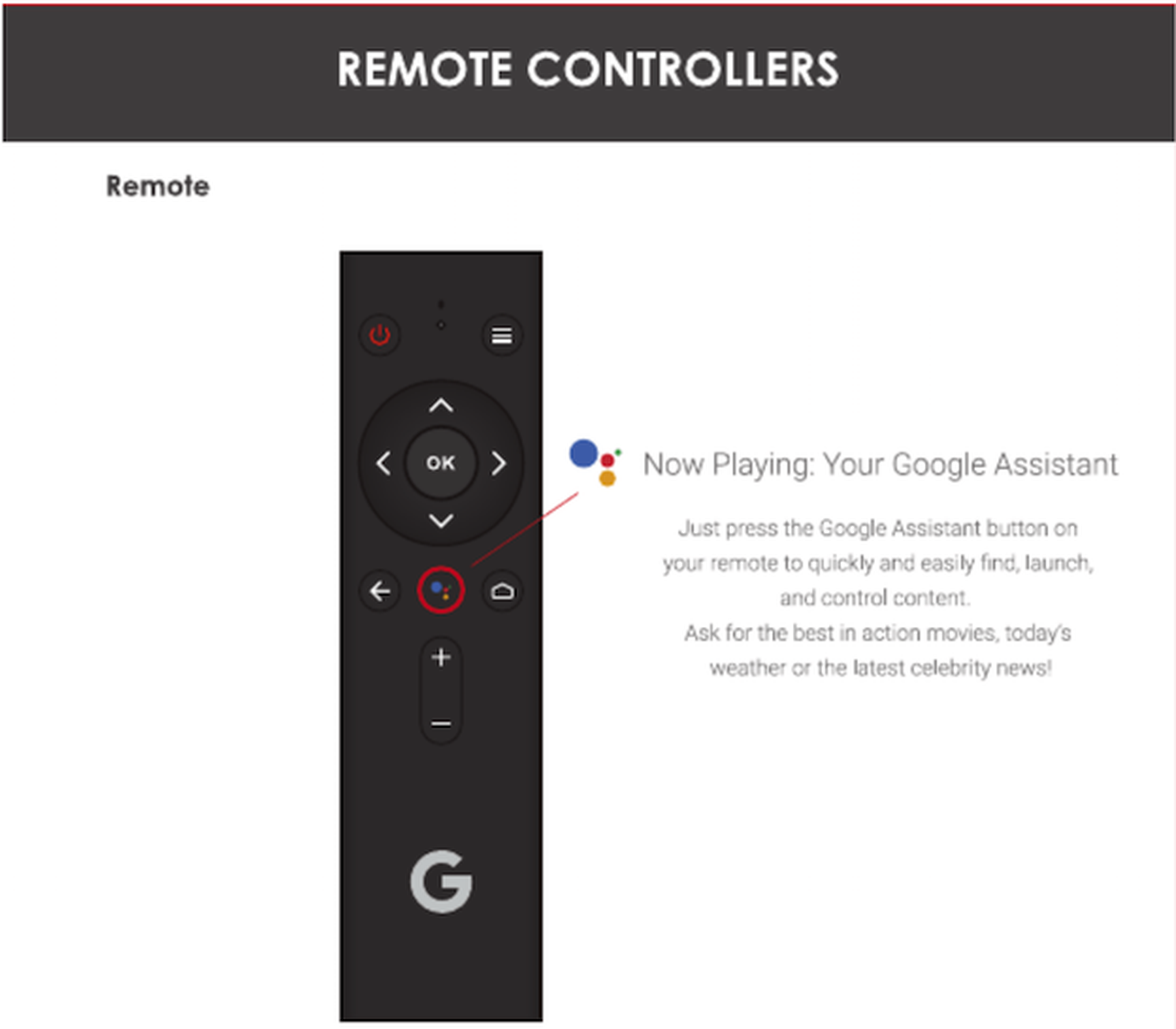 Control remoto Android TV 4k