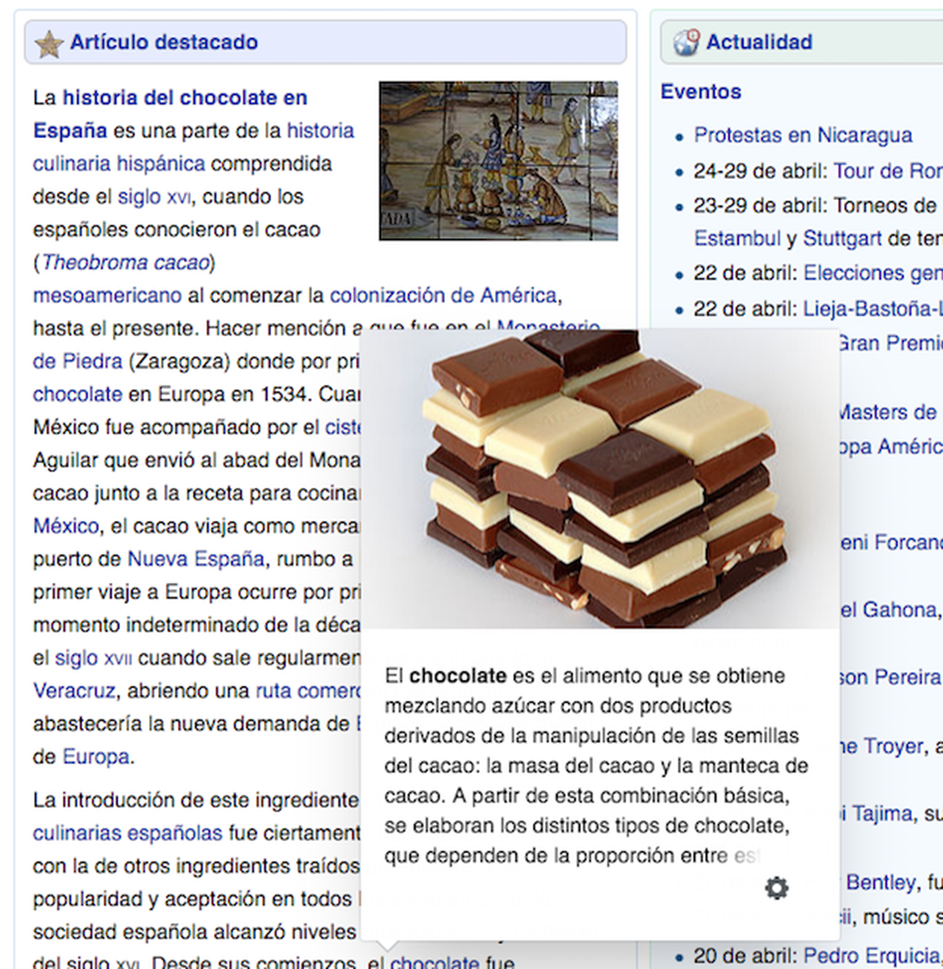 Vista previa Wikipedia