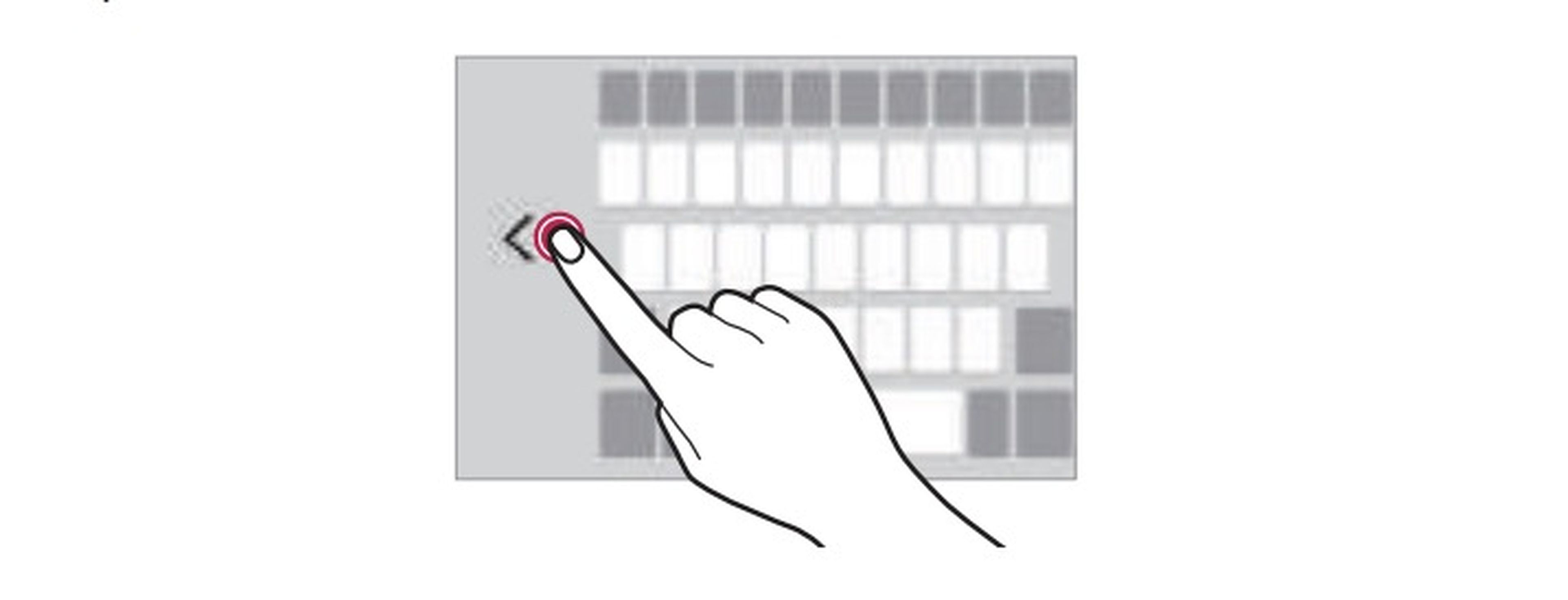 LG K10 - teclado a una mano
