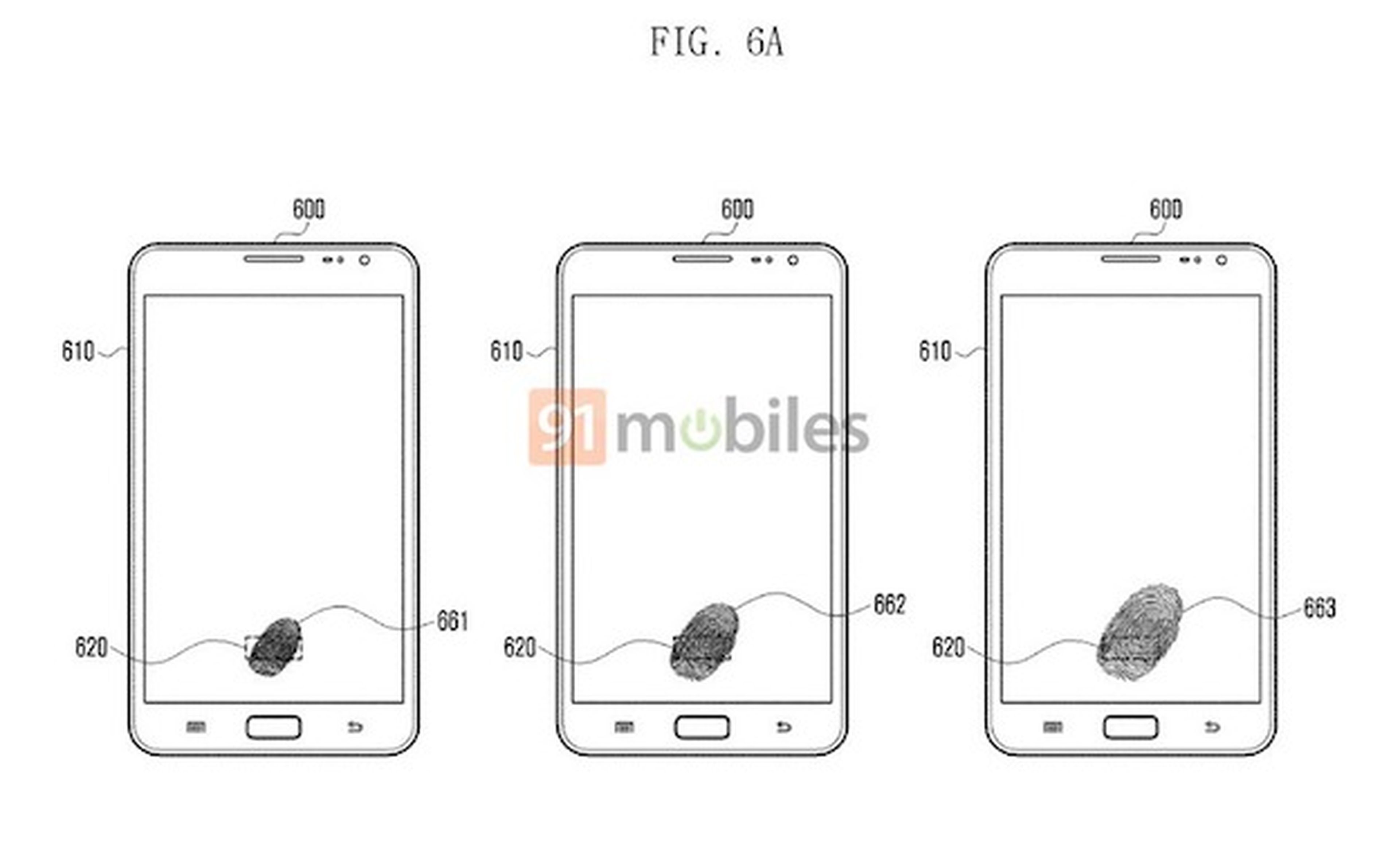 Lector de huellas bajo la pantalla de Samsung