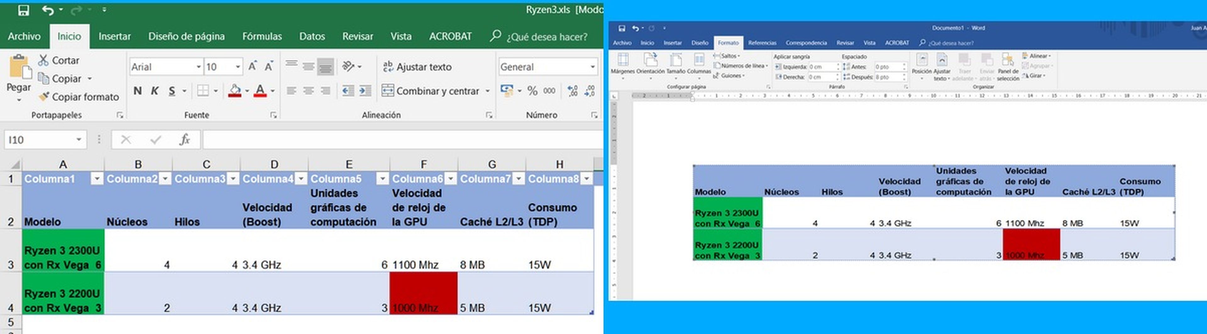 Cómo vincular una tabla de Excel a Word