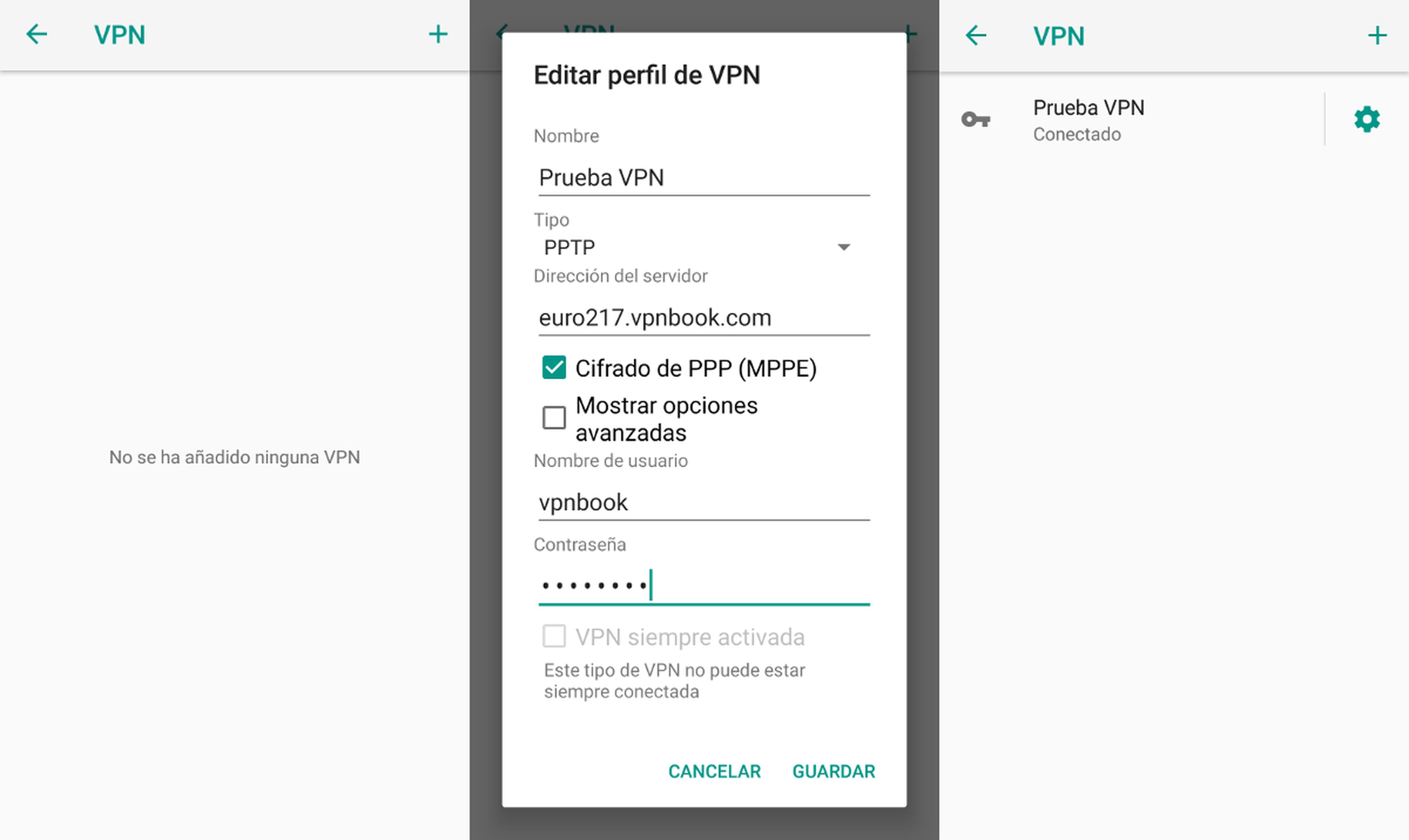 Configurar VPN en Android