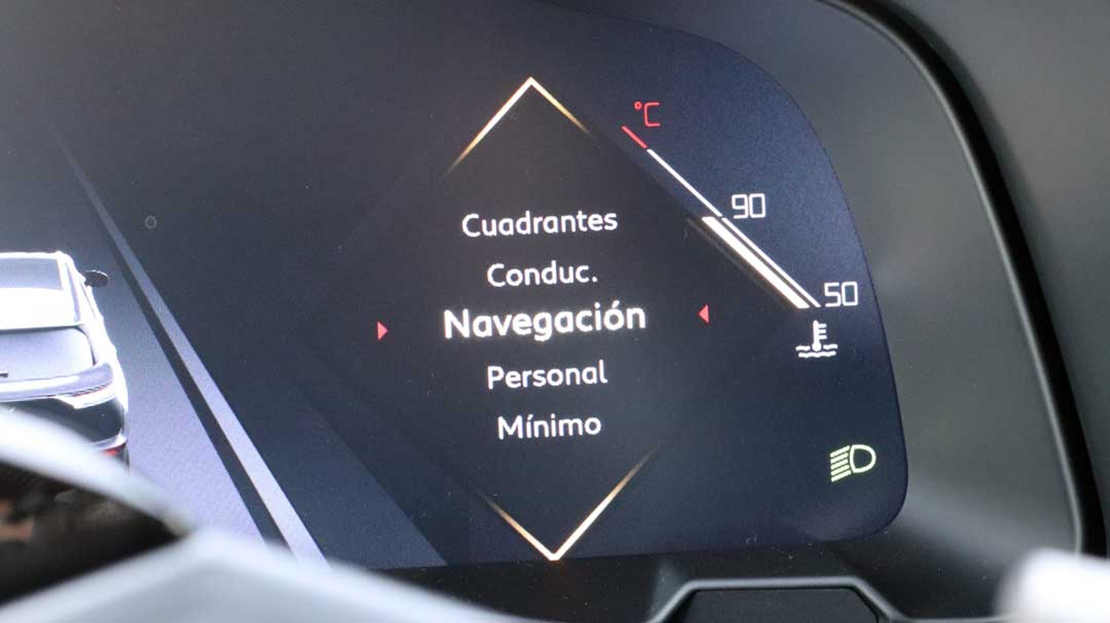 Los diferentes modos de vista del navegador de este coche de DS