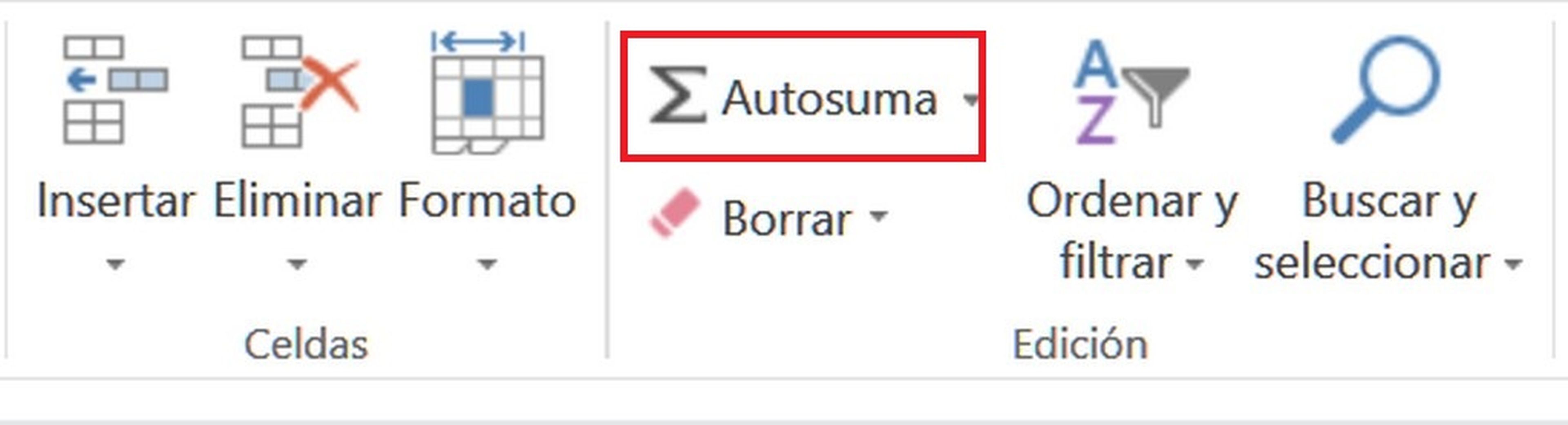 Sumar filas y columnas en Excel