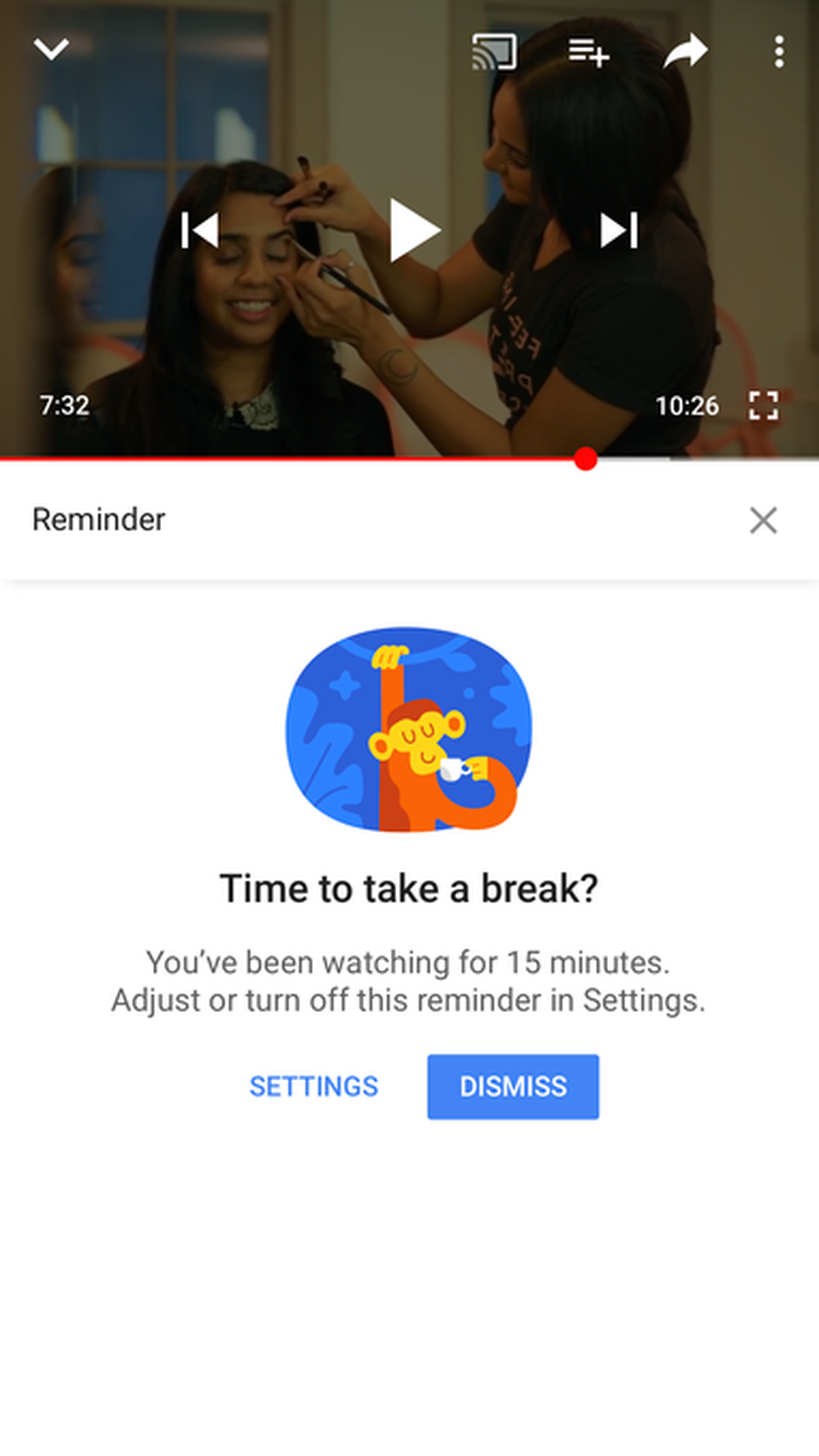 YouTube Take a Break