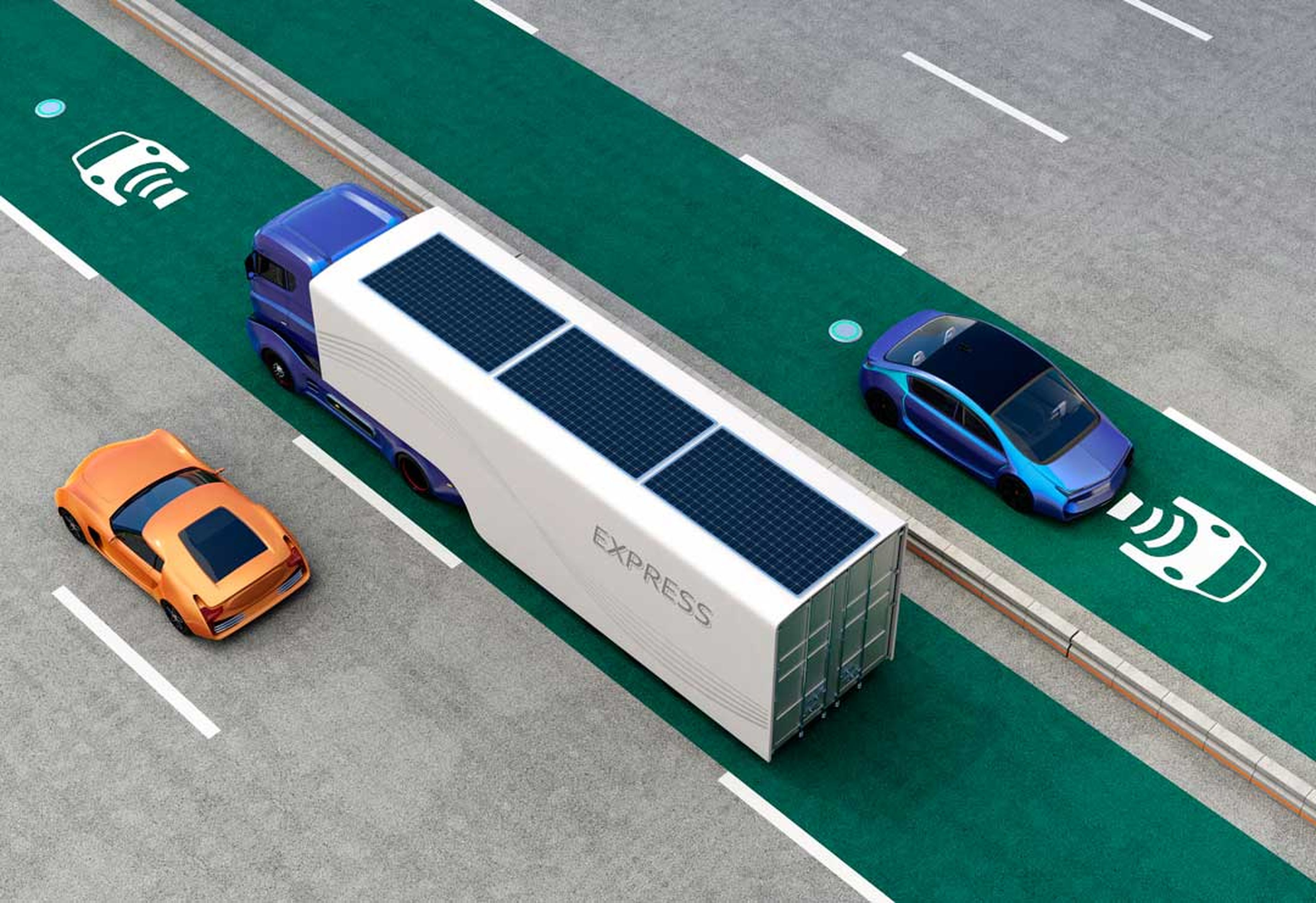 Una autopista que permita cargar un coche eléctrico en marcha