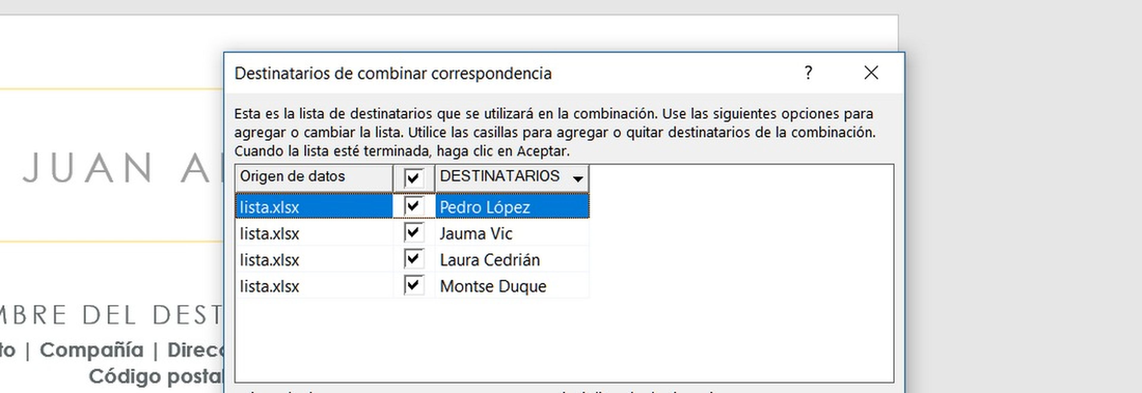 Cómo vincular los datos de un Excel a Word