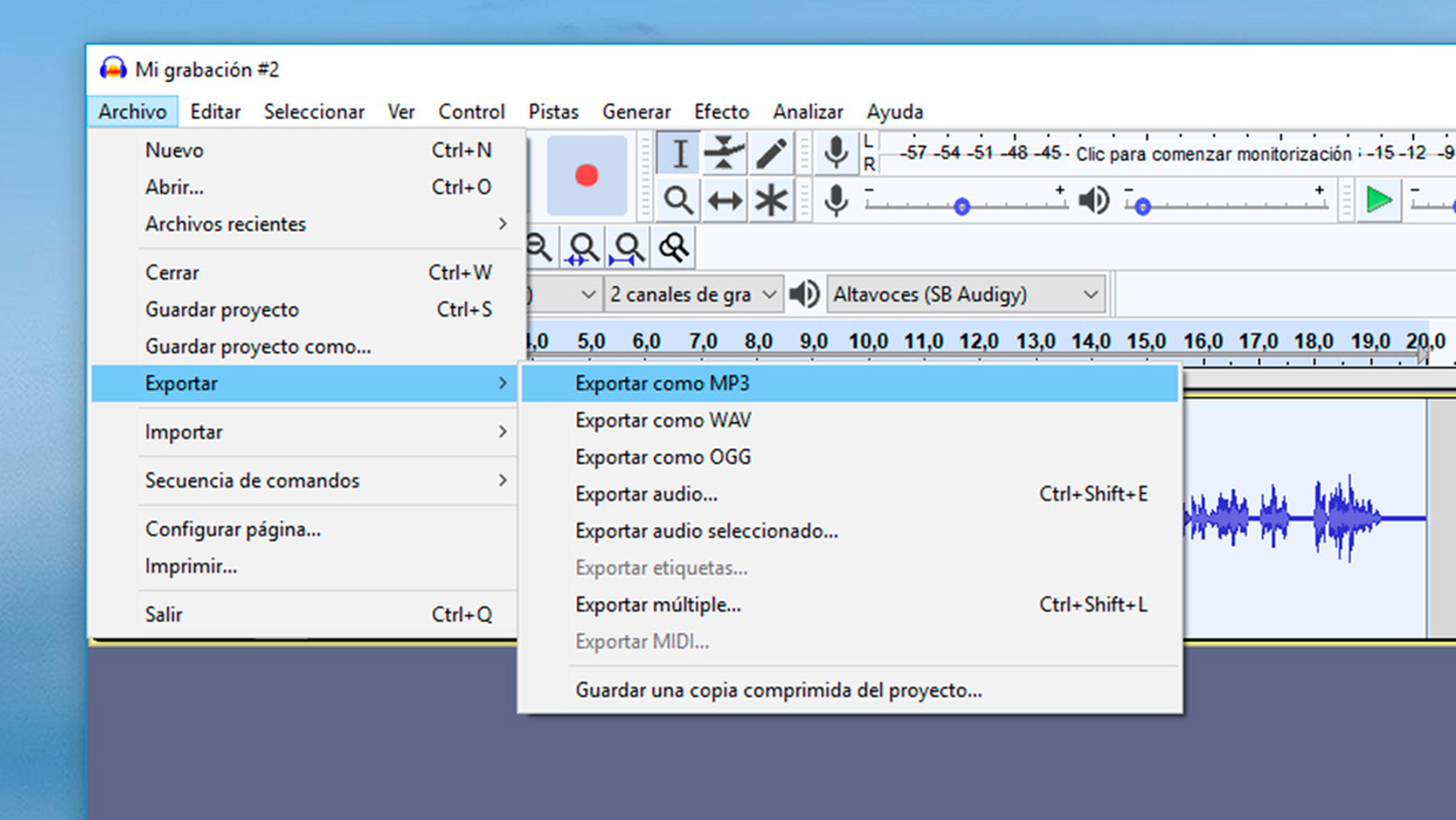 Eliminar ruido de fondo en pista de audio