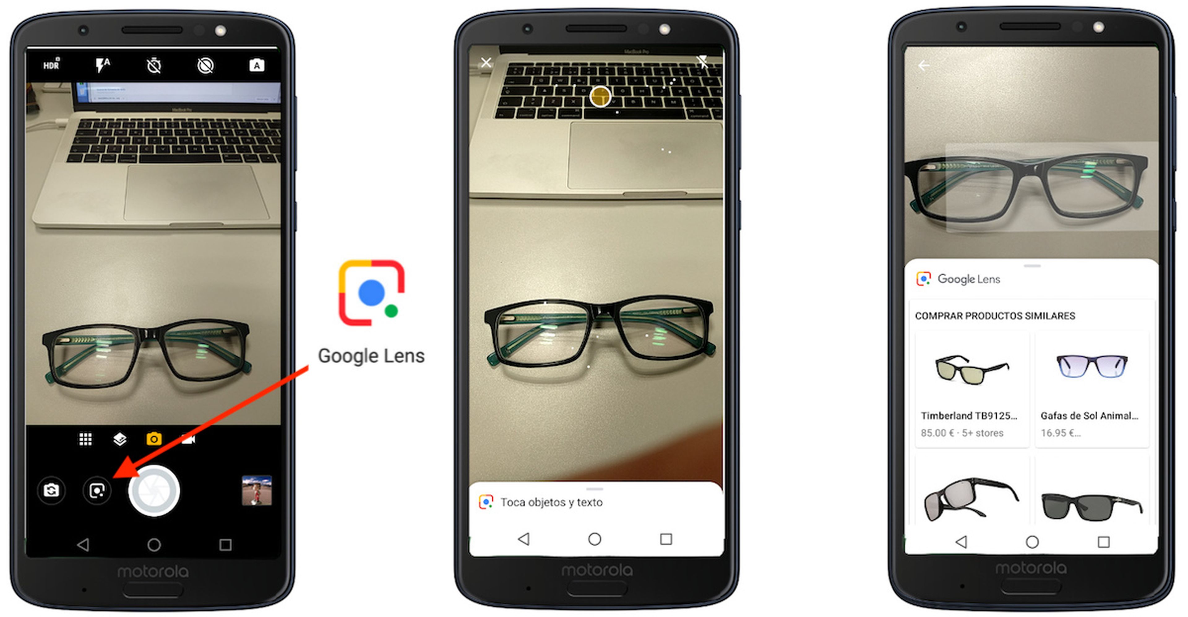 Moto G6 Plus - App Cámara - google lens