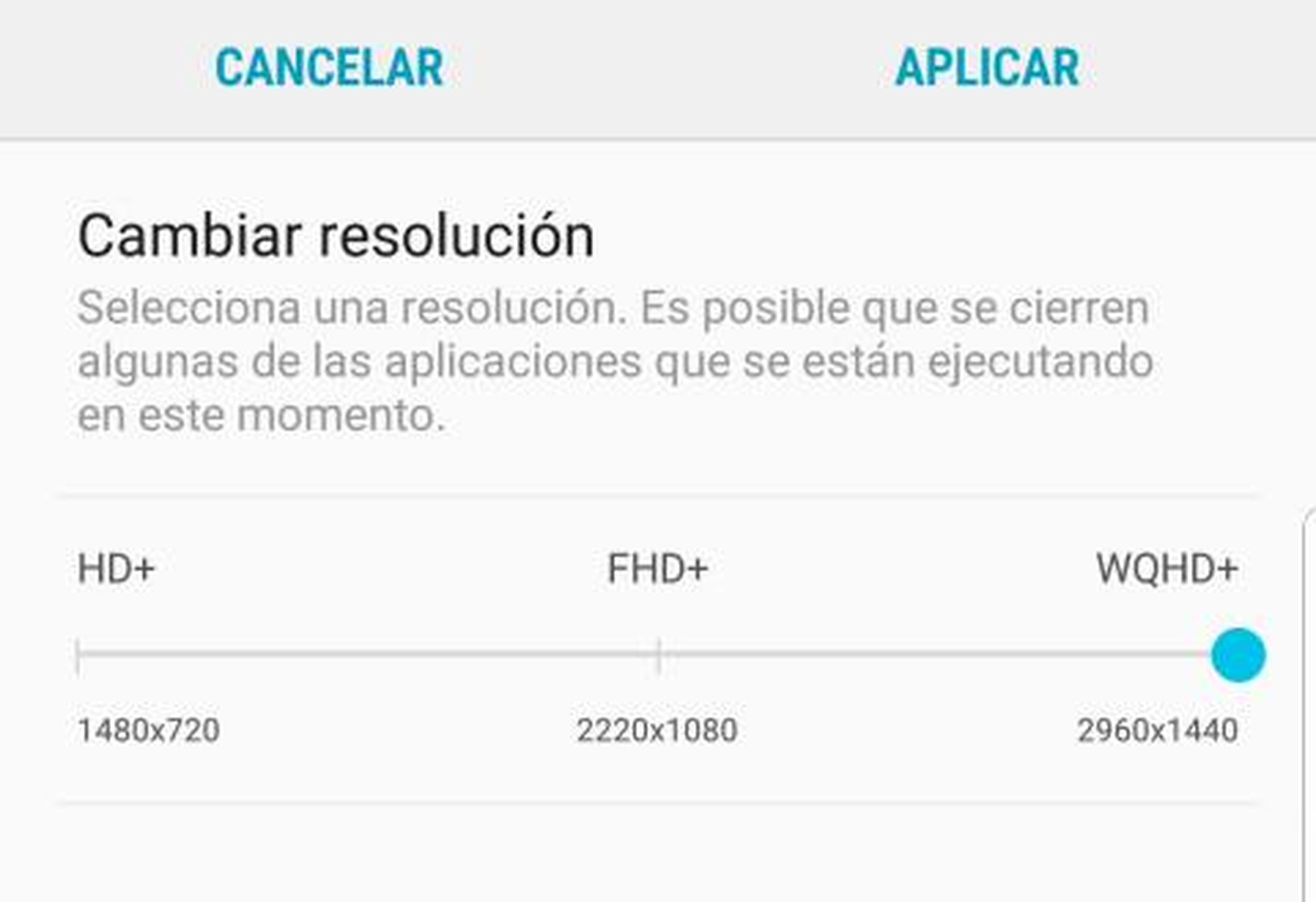 Resolución Galaxy S9