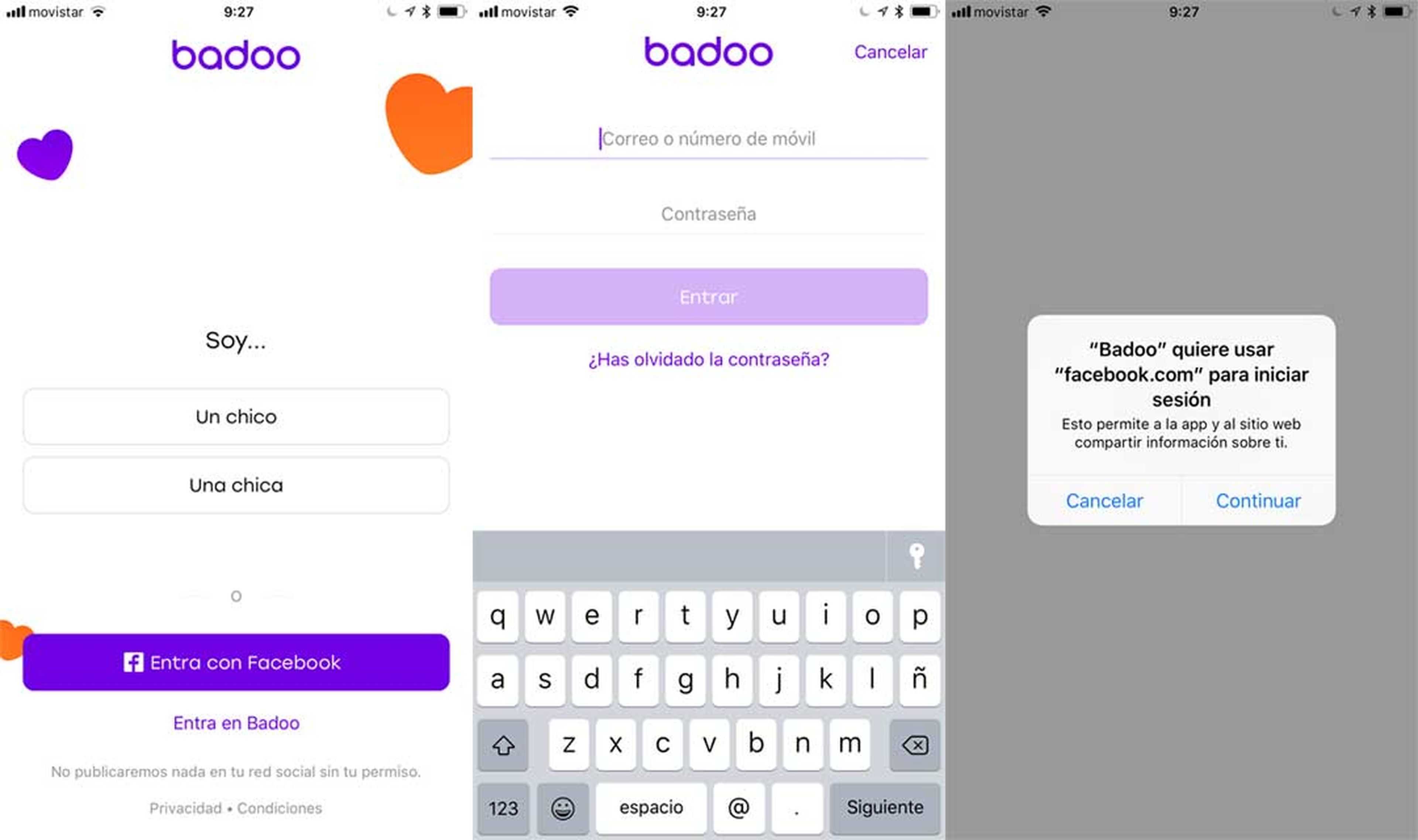 La aplicación de Badoo