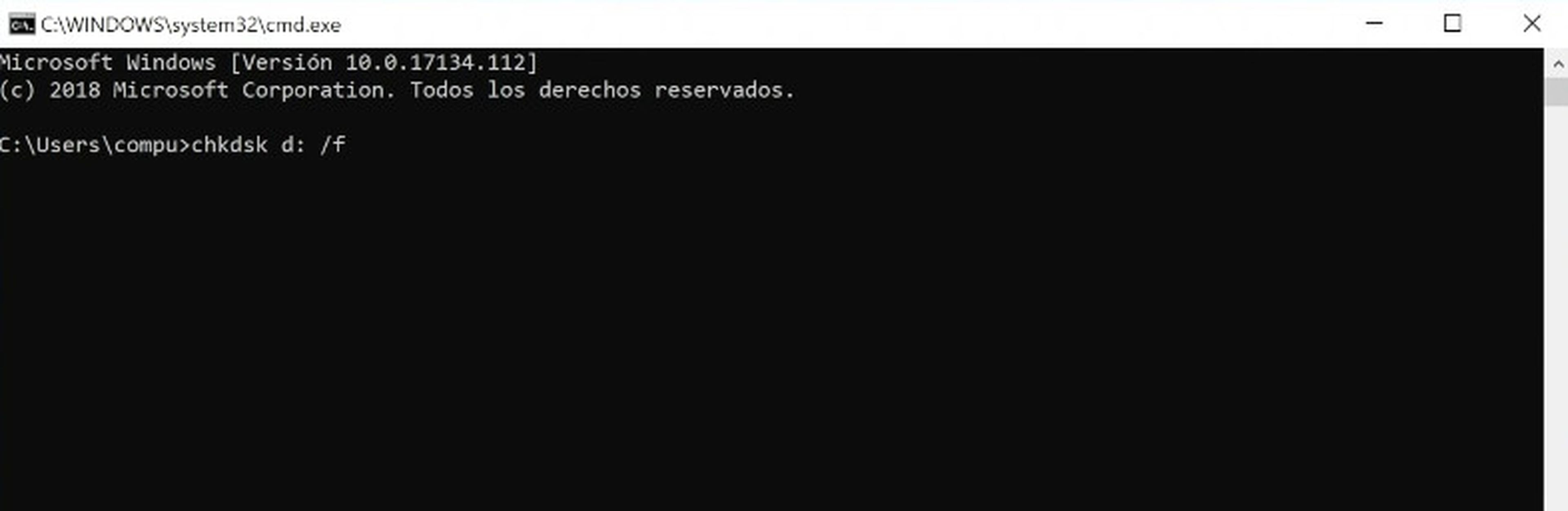 check disk command