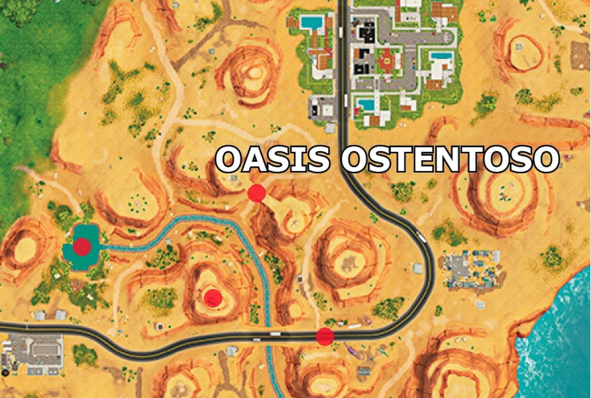 Fortnite Mapa busca Oasis