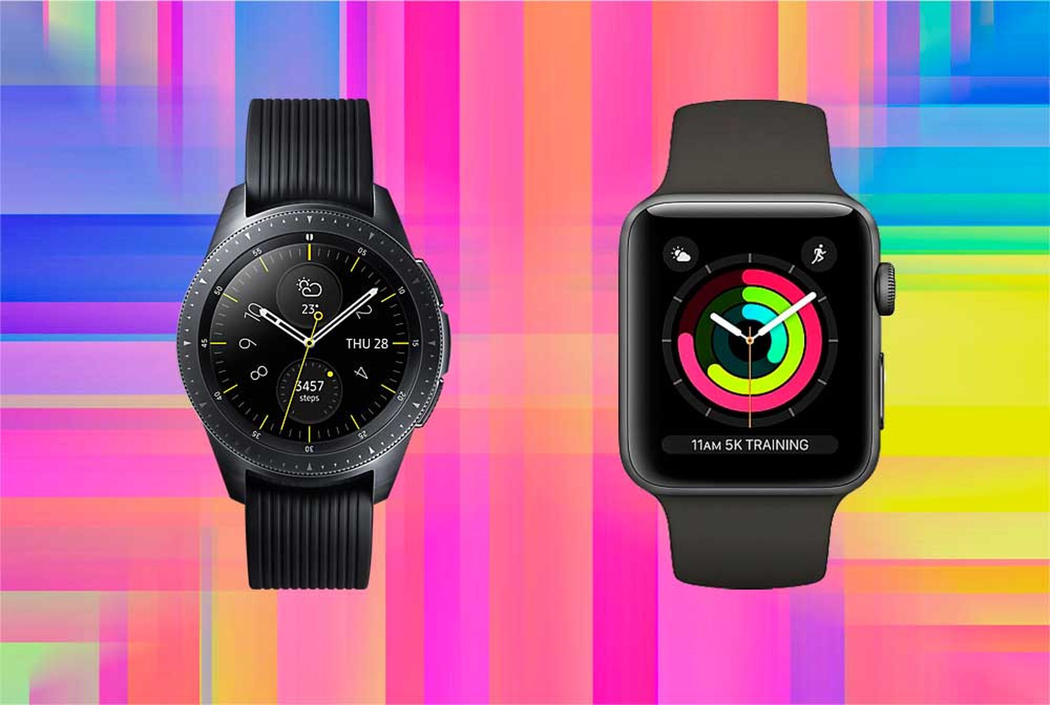 Samsung Galaxy Watch vs Apple Watch 3, sus características frente a frente