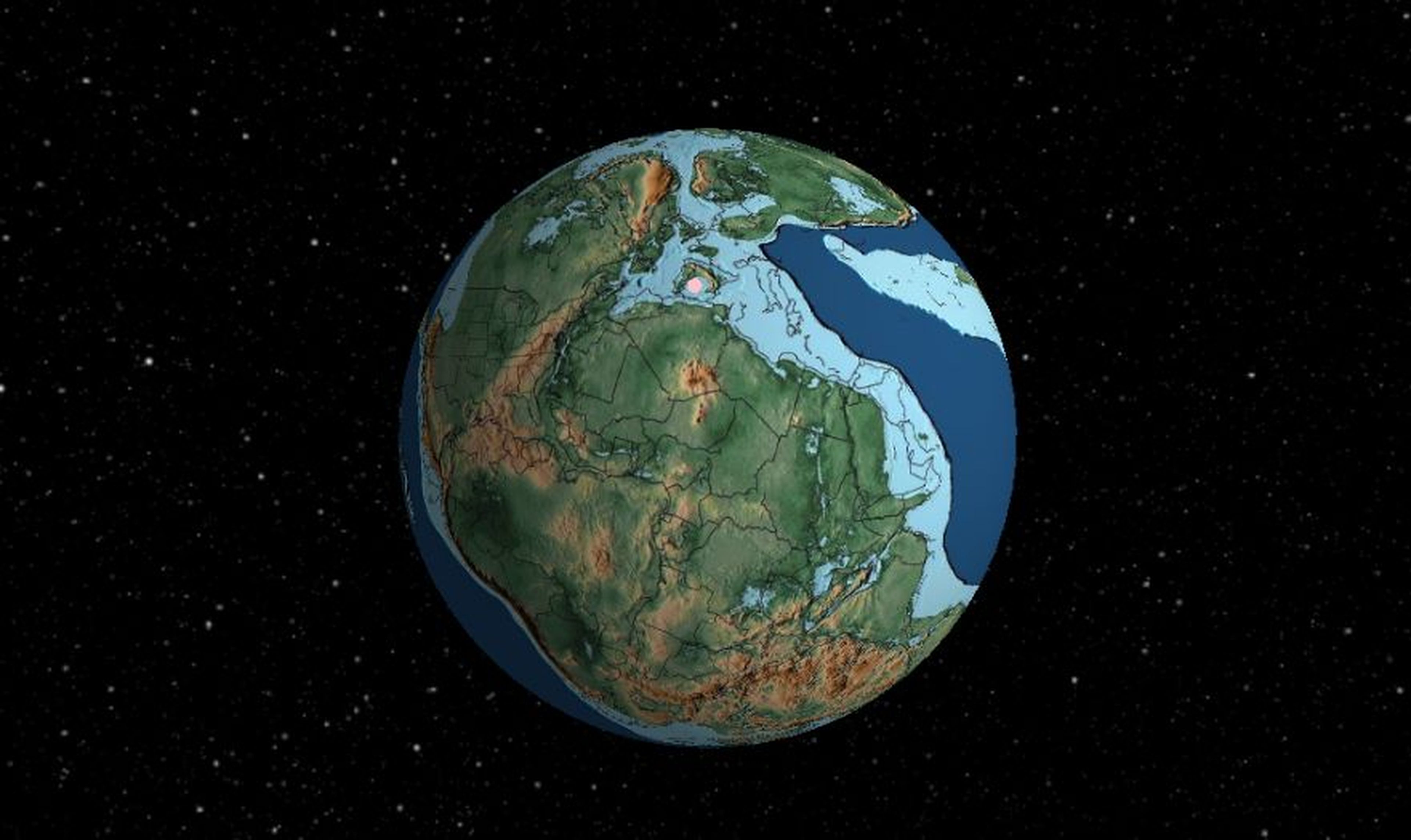 Imagen de la Tierra hace millones de años