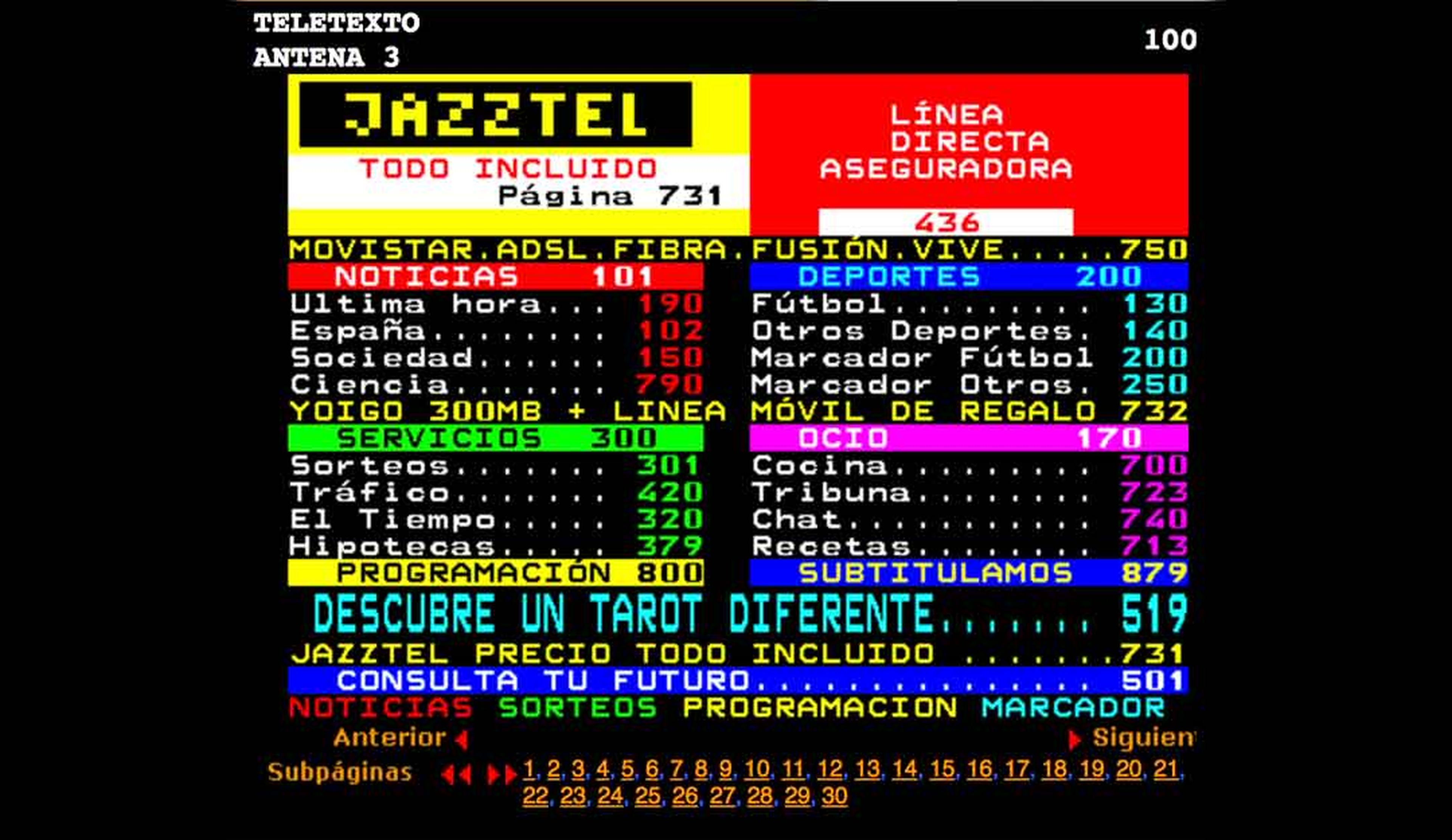 Teletexto Antena 3
