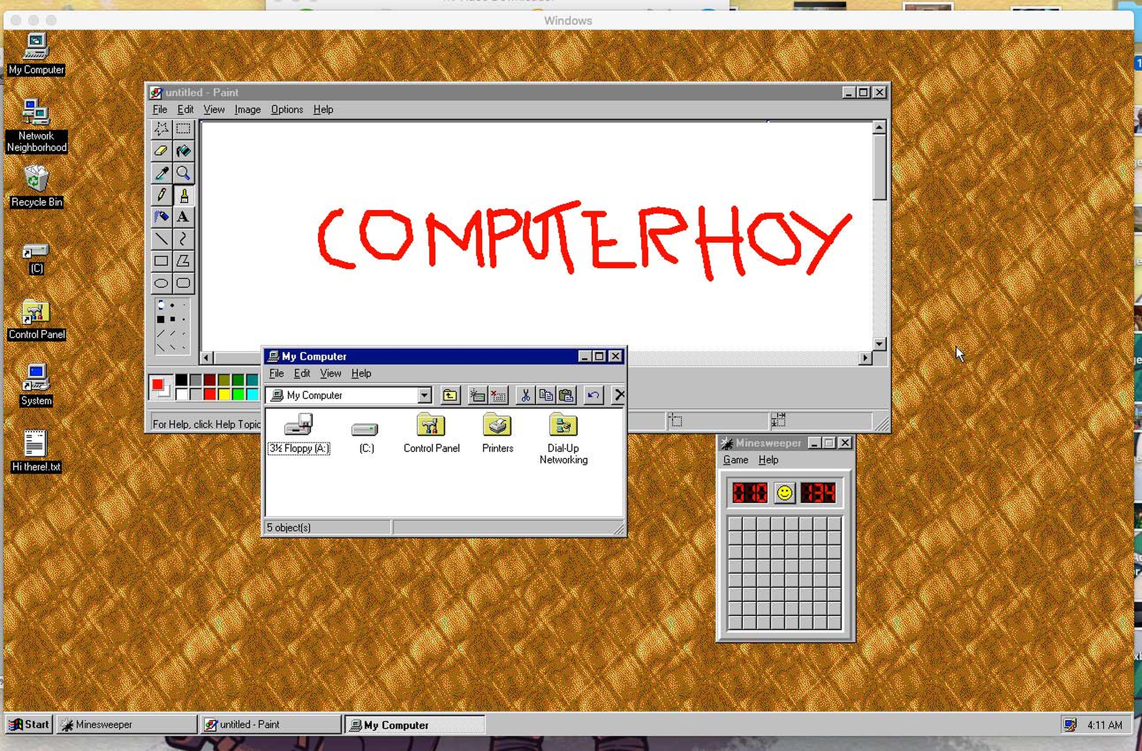 Windows 95 en Mac