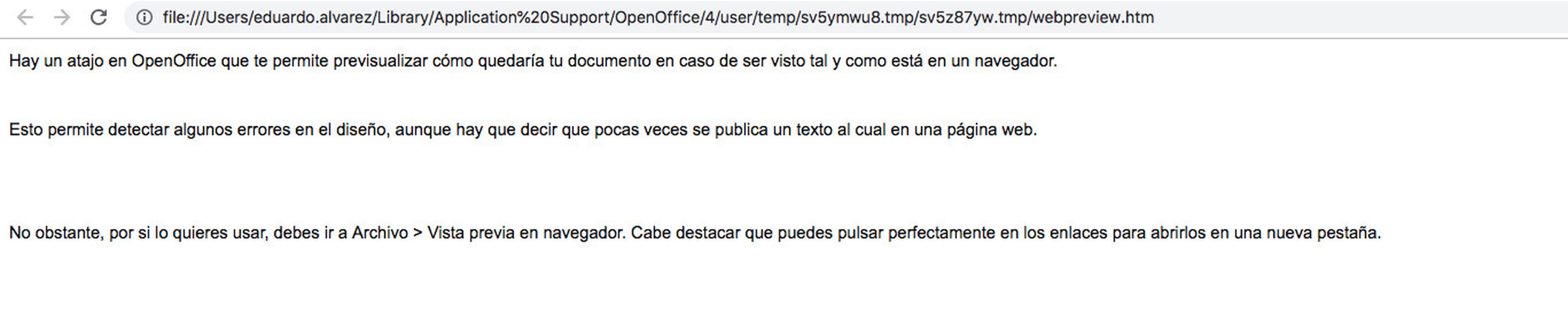 Trucos OpenOffice