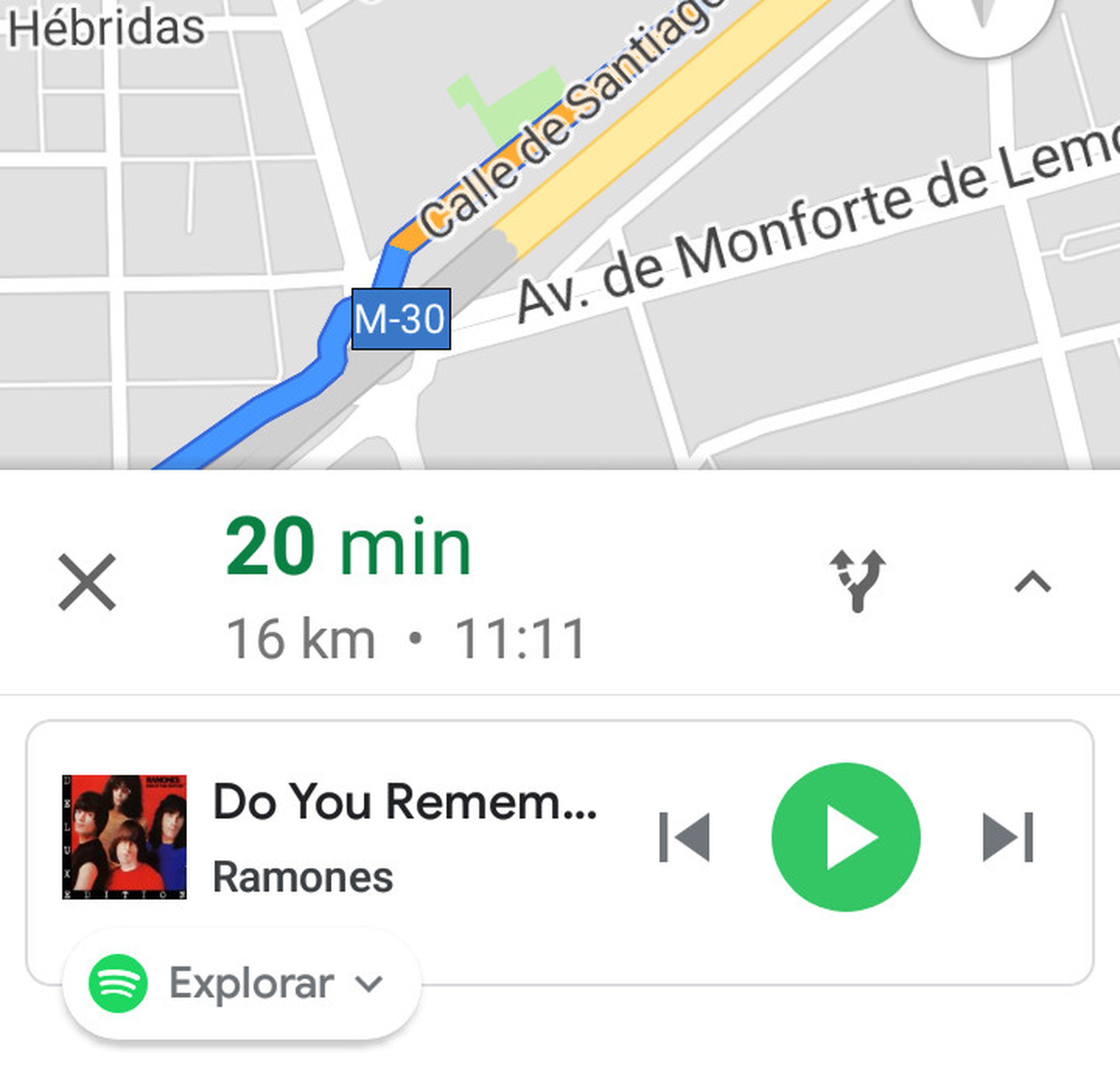 Conectar Spotify Google Maps