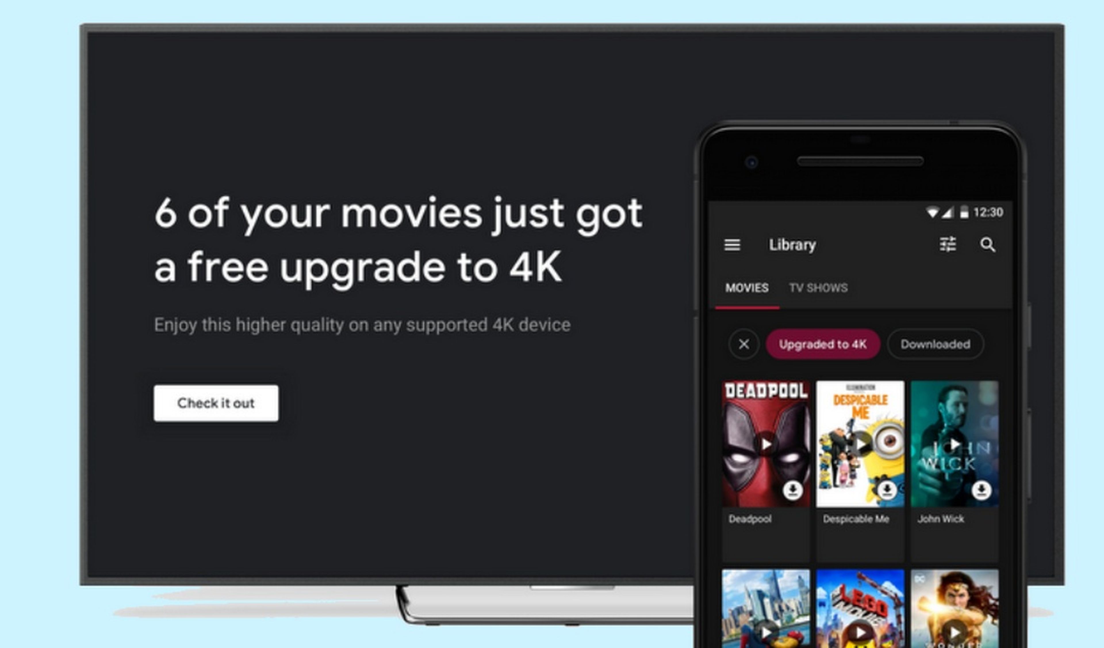 Google Play actualiza gratis a 4K las películas compradas, y baja precios