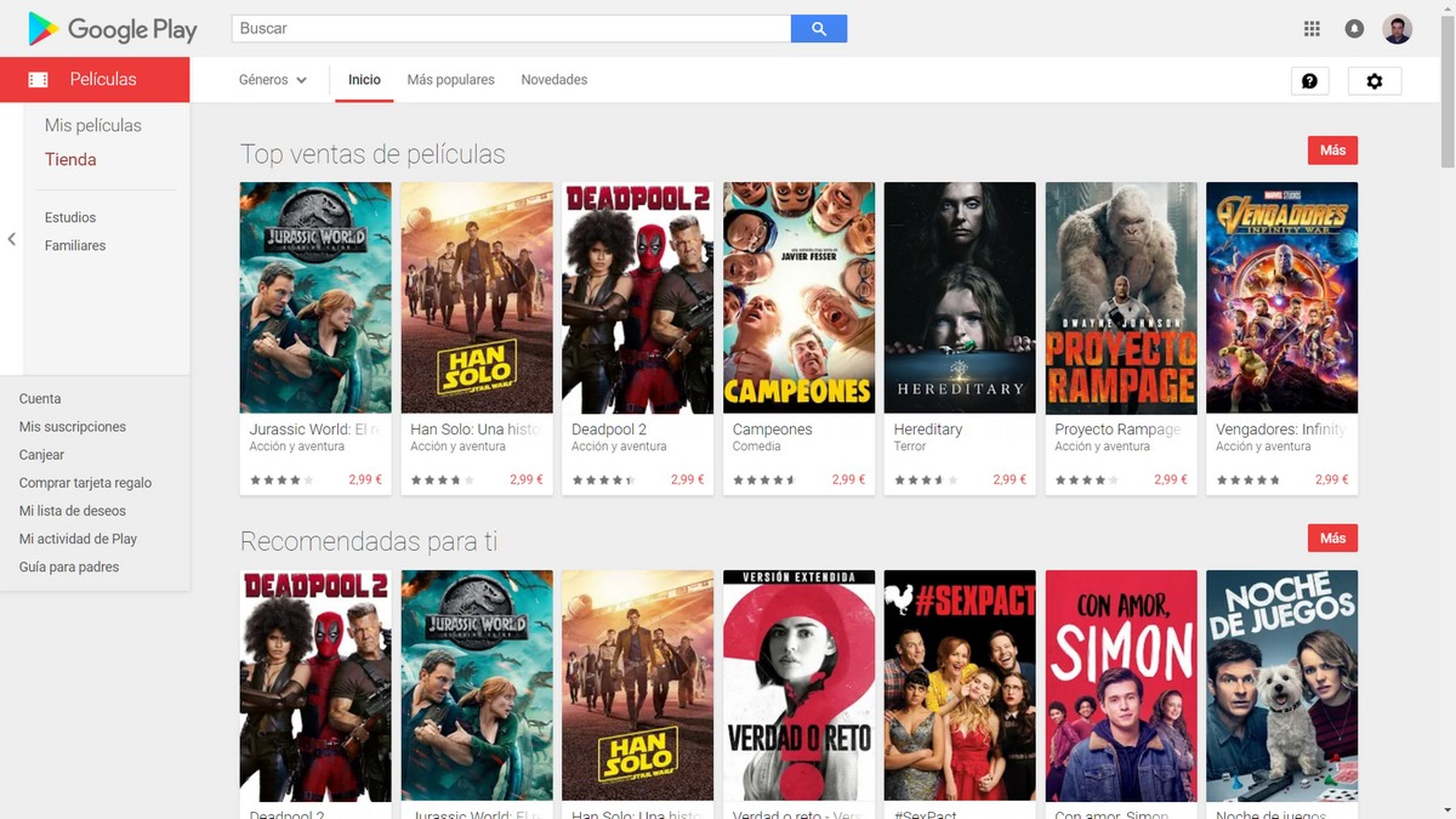 Google Play podría ofrecer actualizar gratis tus películas 1080p a 4K