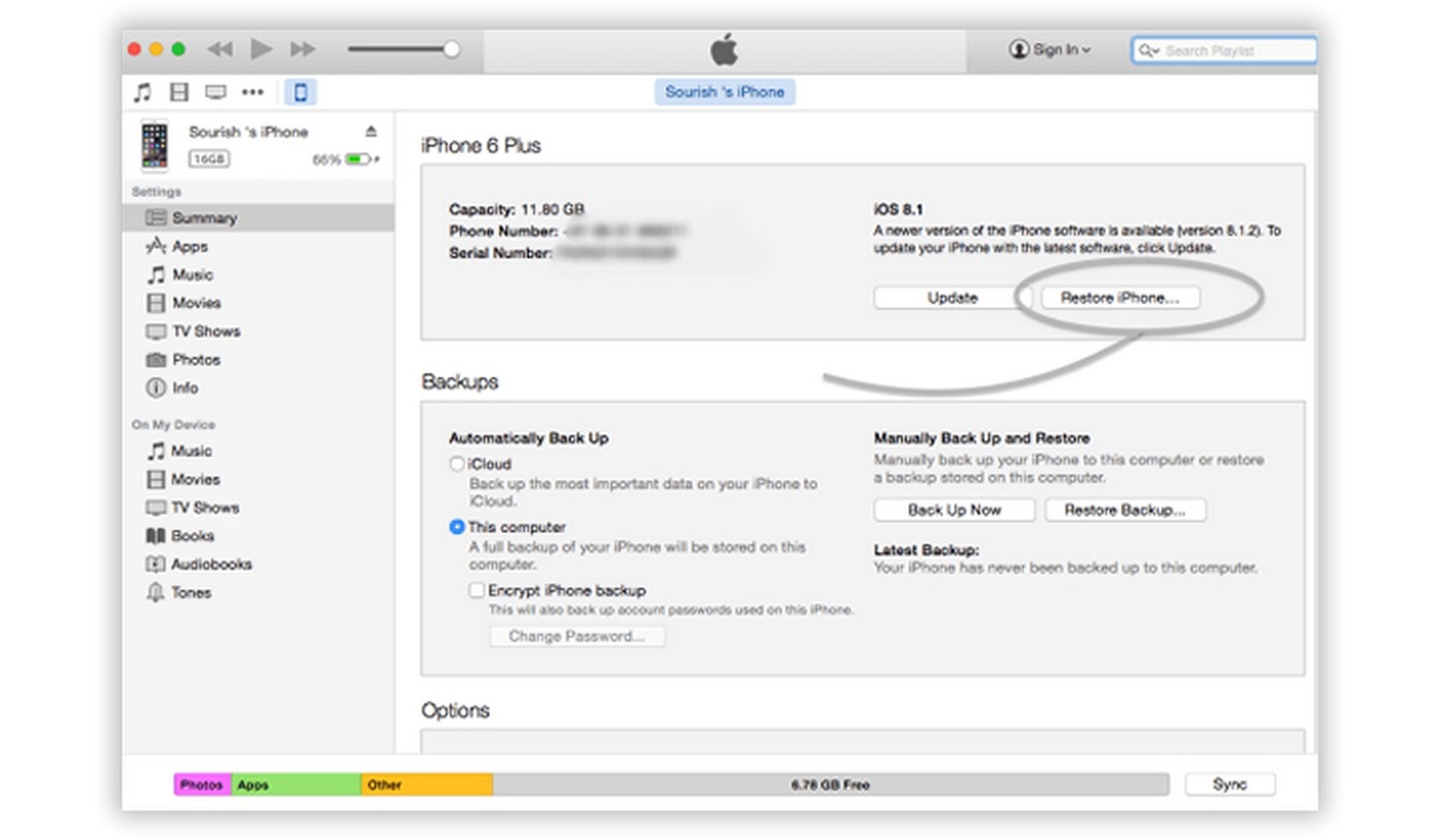 Modo Recovery iOS