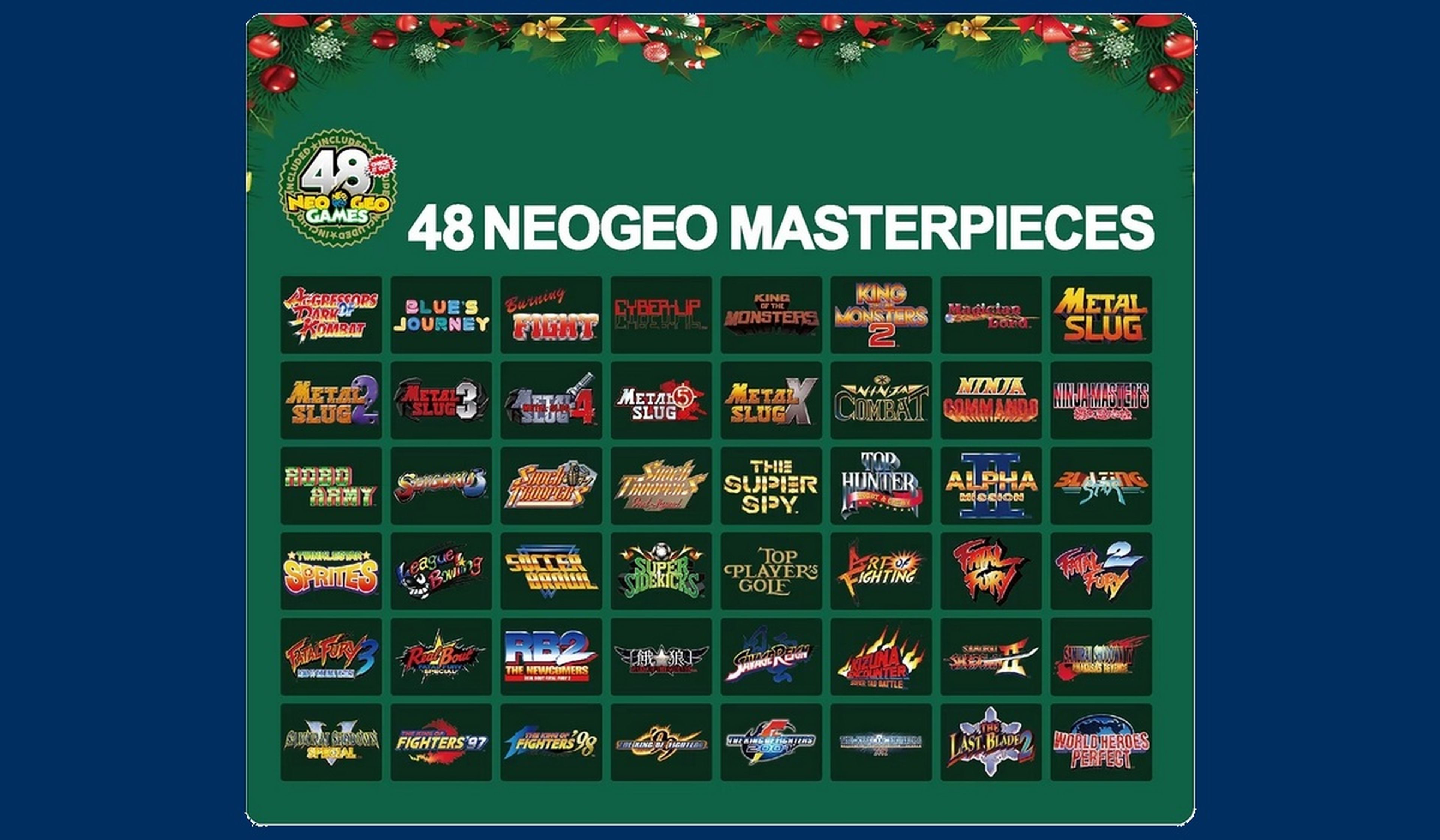 La edición limitada navideña de la Neo Geo Mini tiene 48 juegos, nueve de ellos nuevos