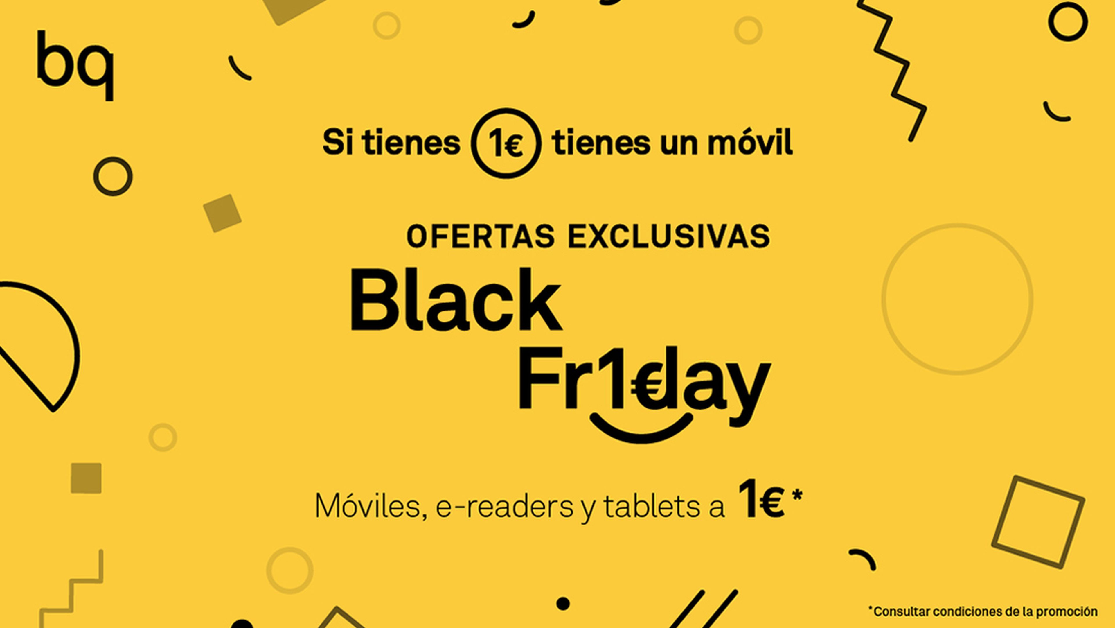 Móviles, e-readers y tabletas por 1 euro en el Black Friday más loco de BQ