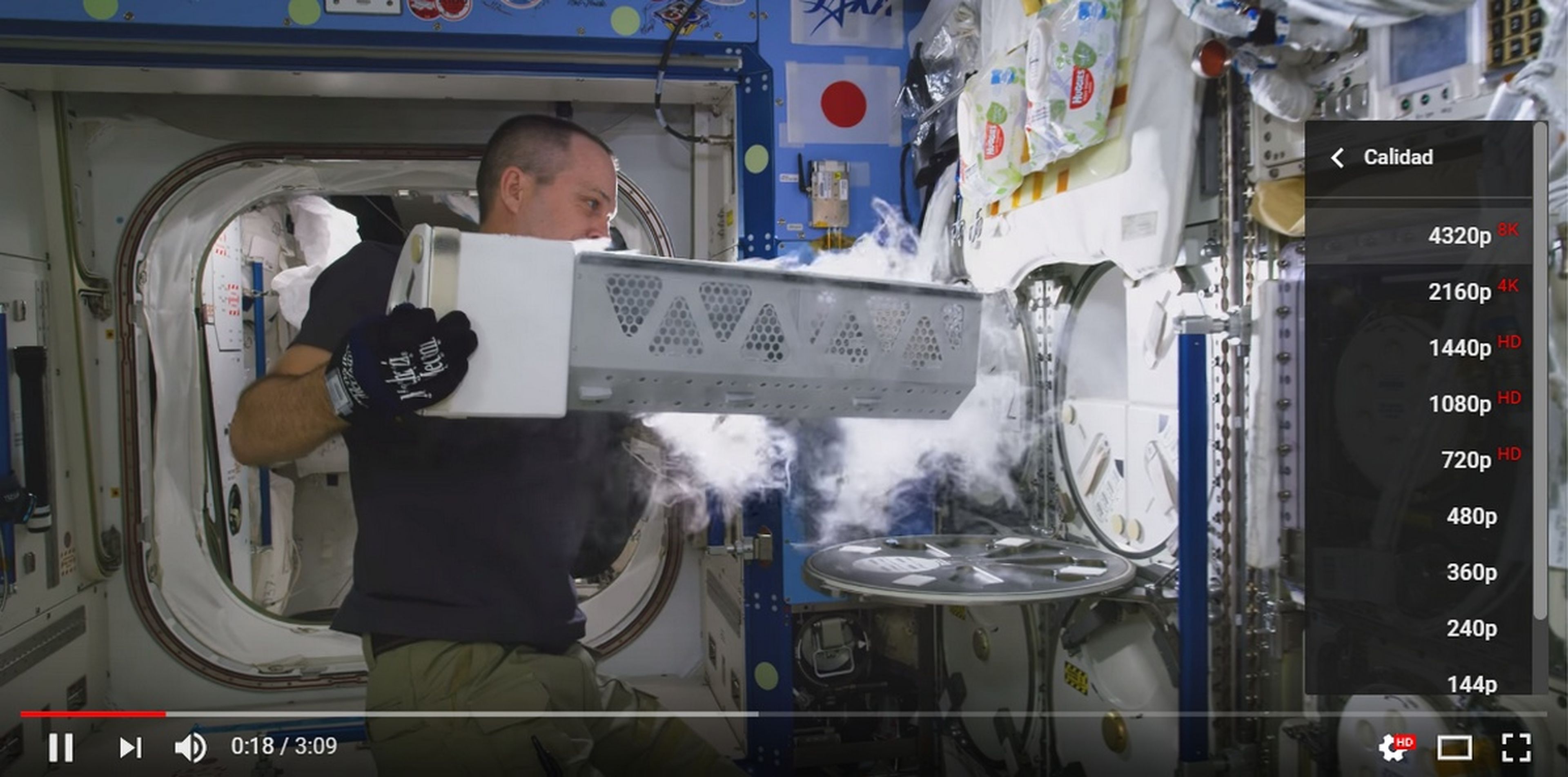 La NASA publica el primer vídeo a resolución 8K grabado en el espacio, y es espectacular