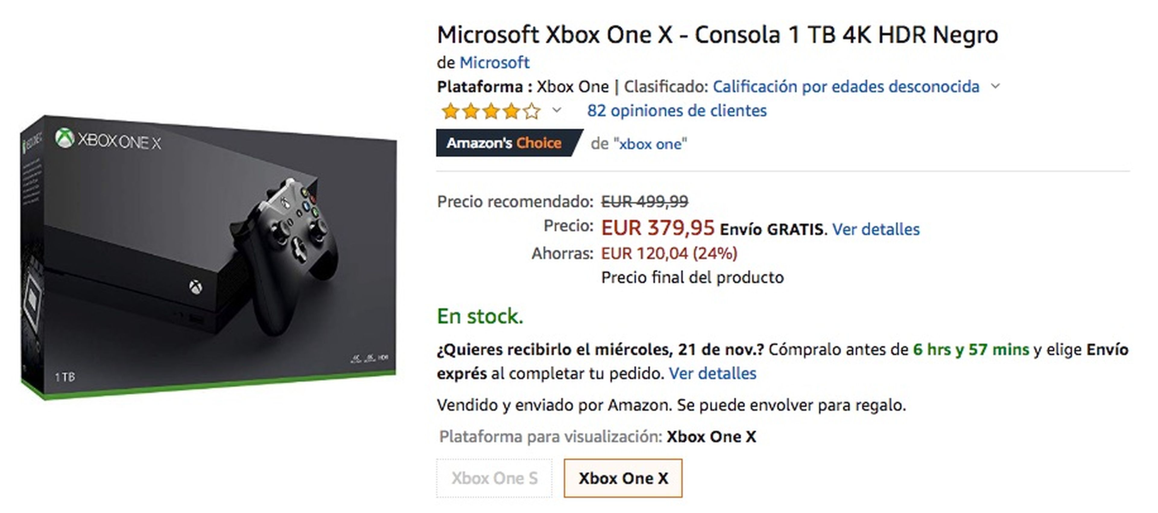 Oferta Xbox One X Black Friday