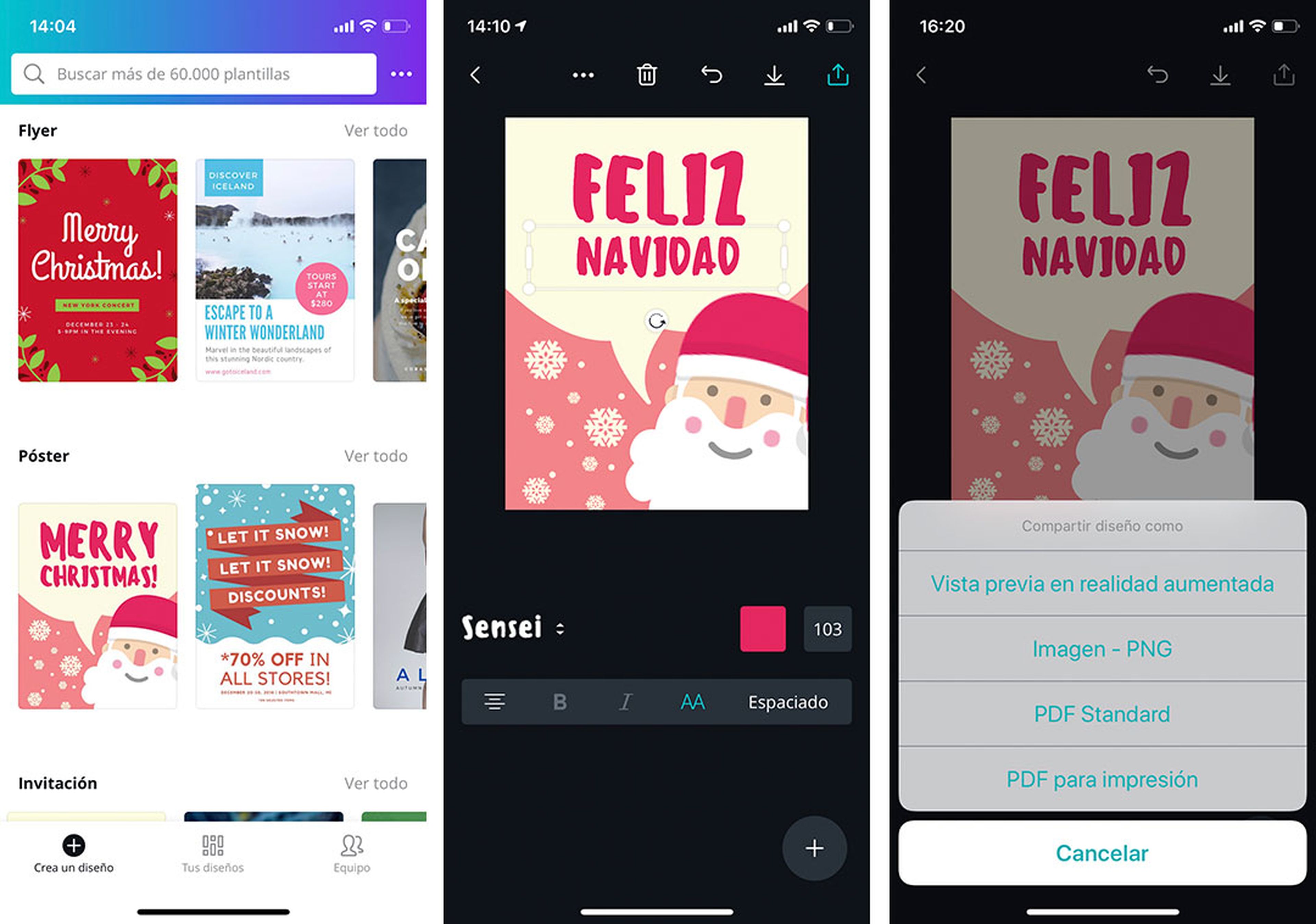 crear felicitacion navidad whatsapp