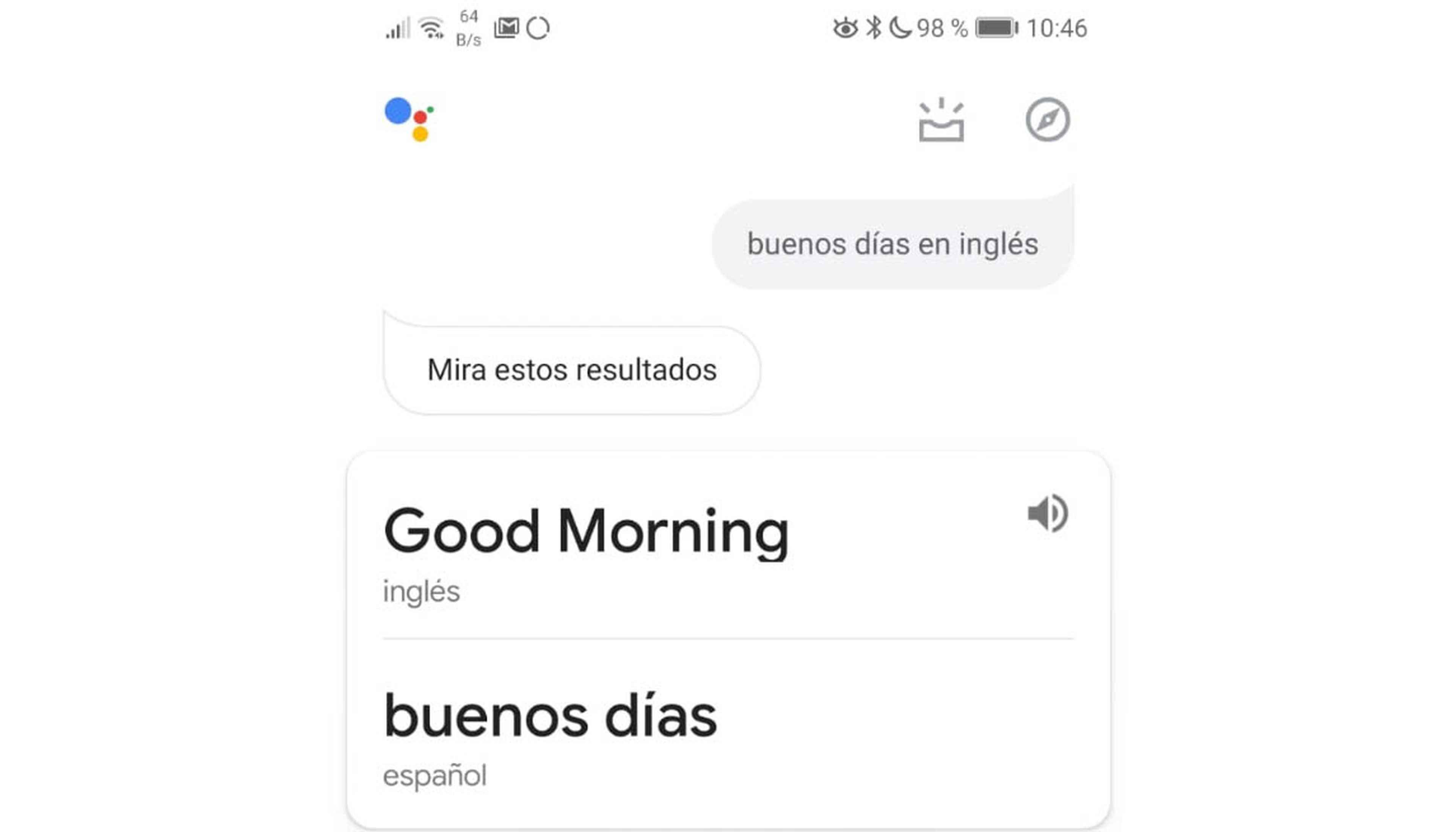 Google Assistant traductor