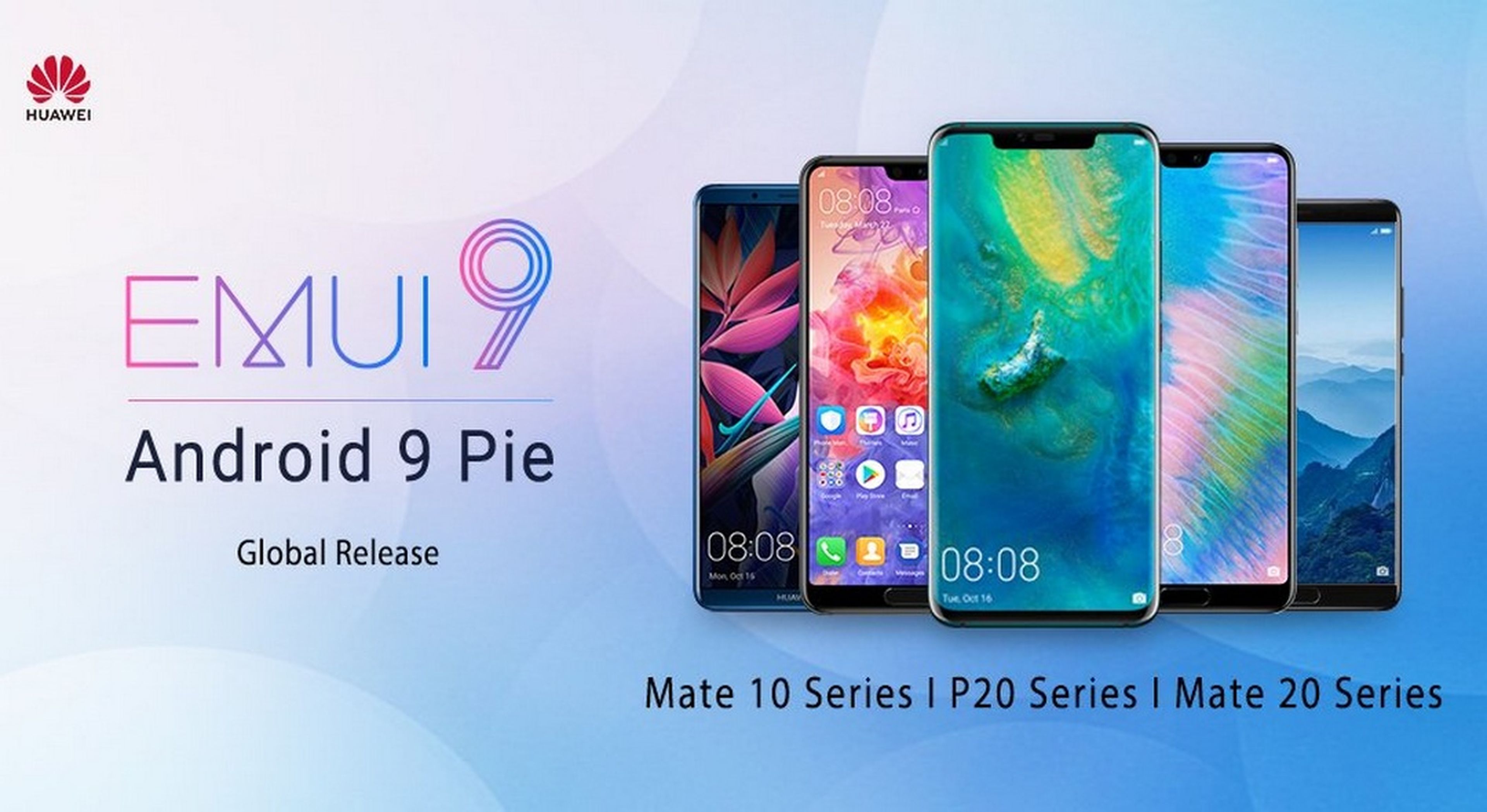 Huawei Mate 10 y Huawei P20 reciben Android 9 Pie con EMUI 9 versión final