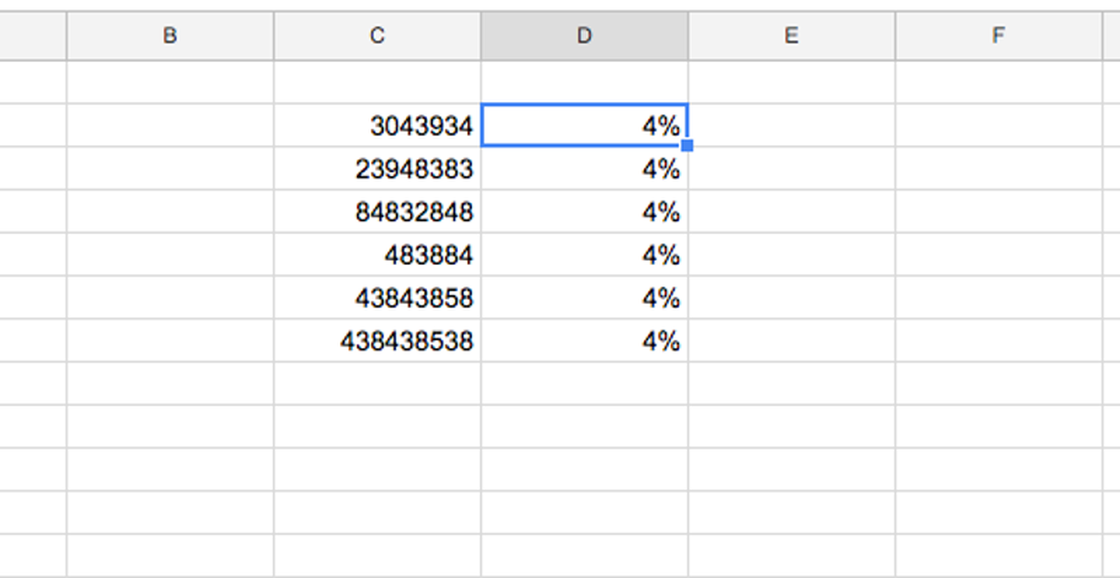Porcentaje en Excel