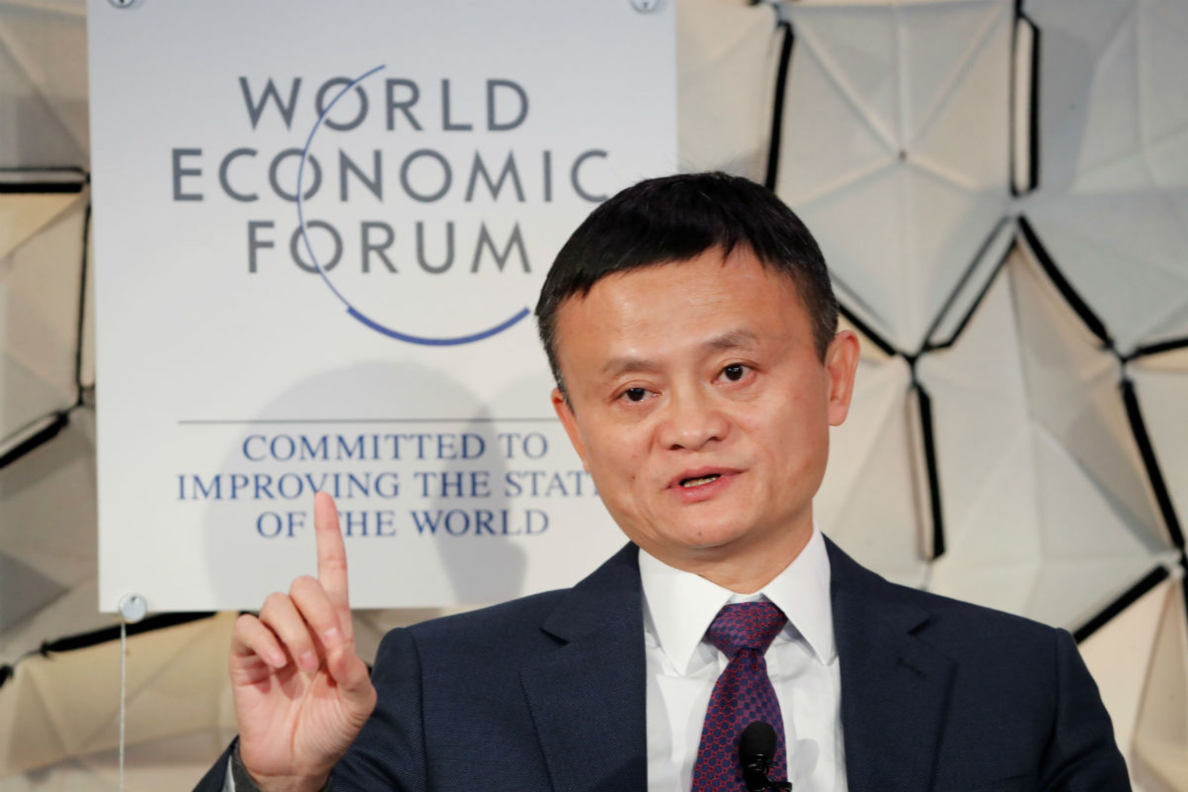 Jack Ma, presidente ejecutivo de Alibaba, en el Foro Económico Mundial de Davos en 2019.