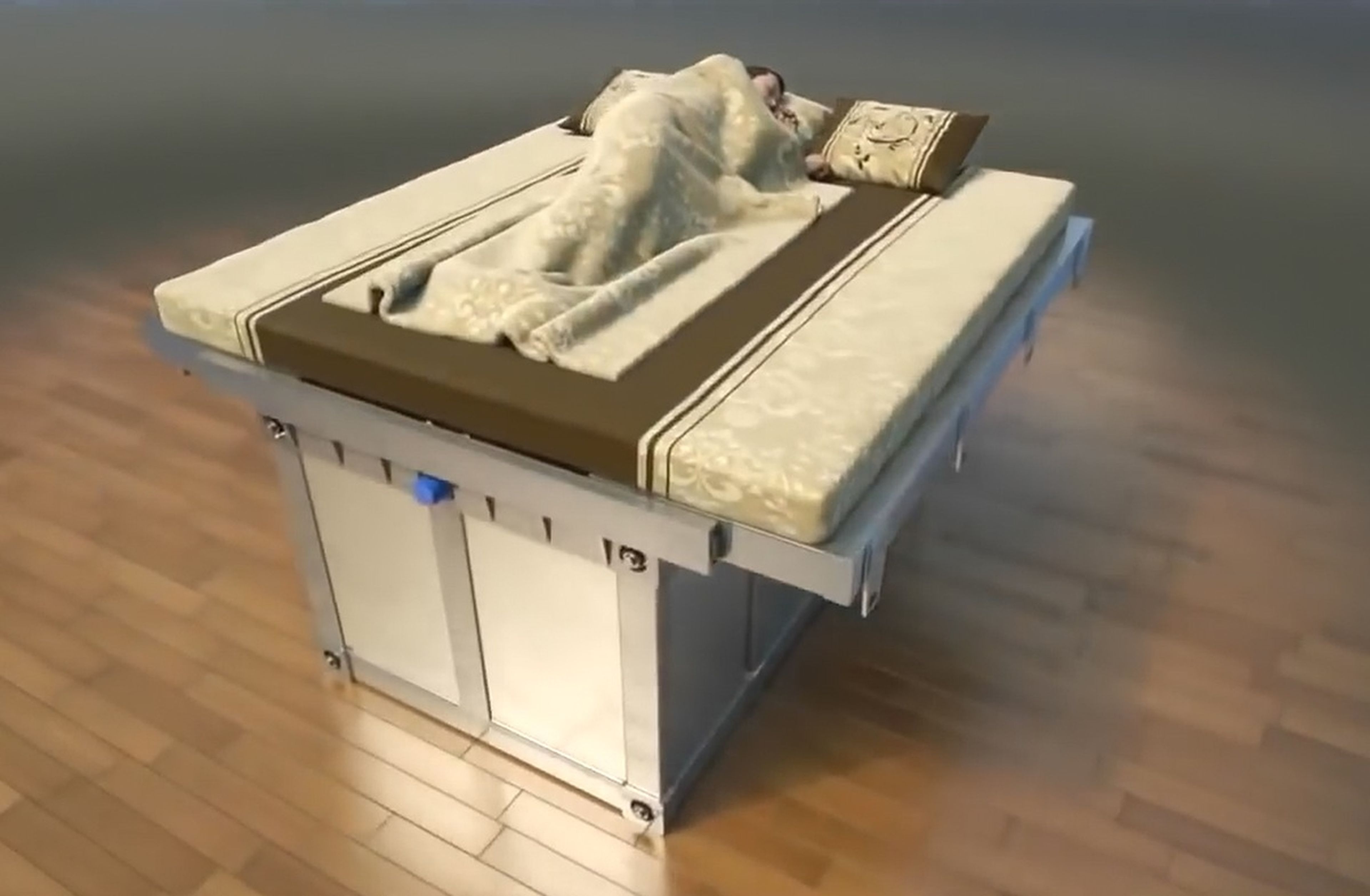Estas camas anti-terremotos se convierten en un búnker de acero