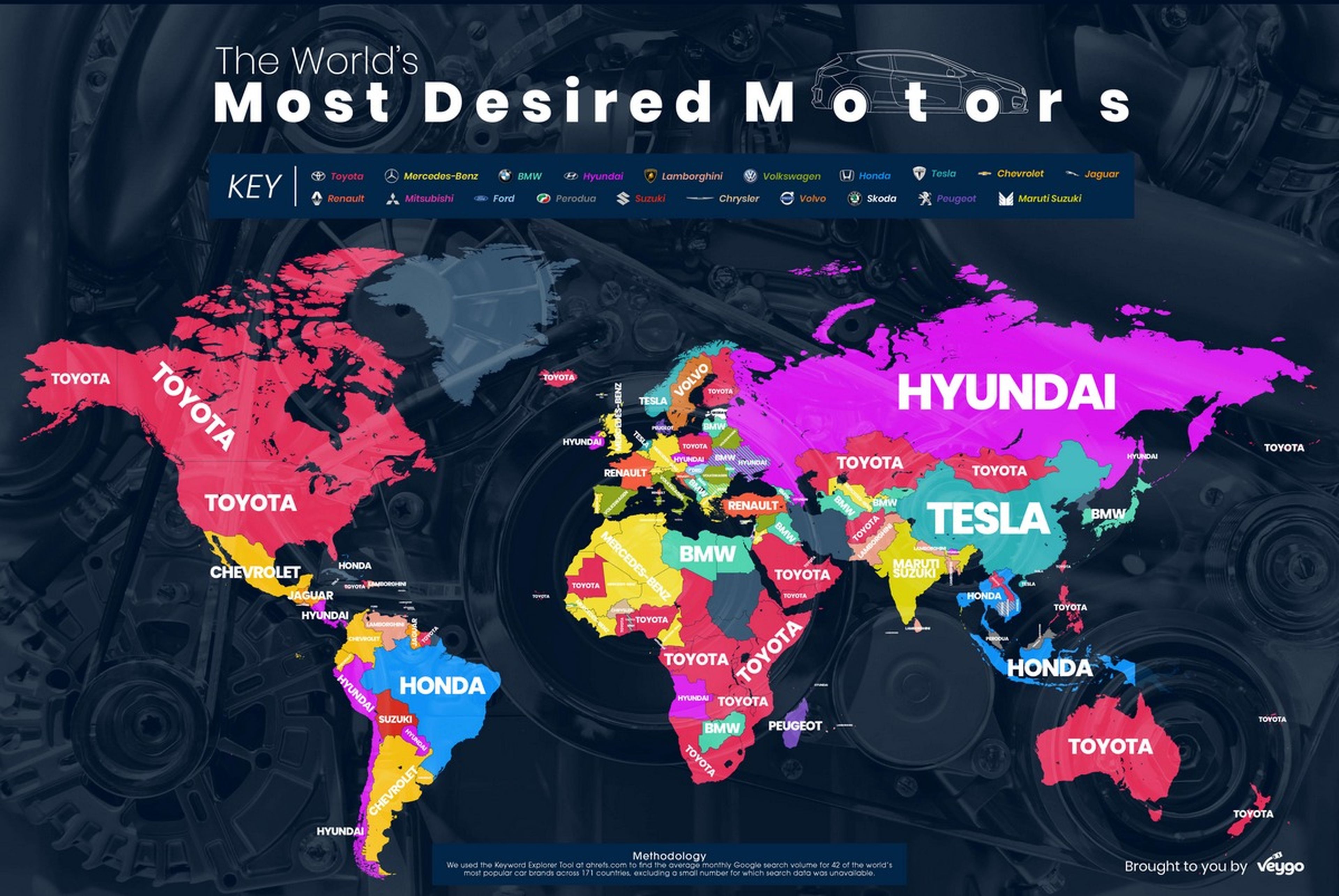Los coches más buscados en Google en 171 países, te sorprenderán los resultados