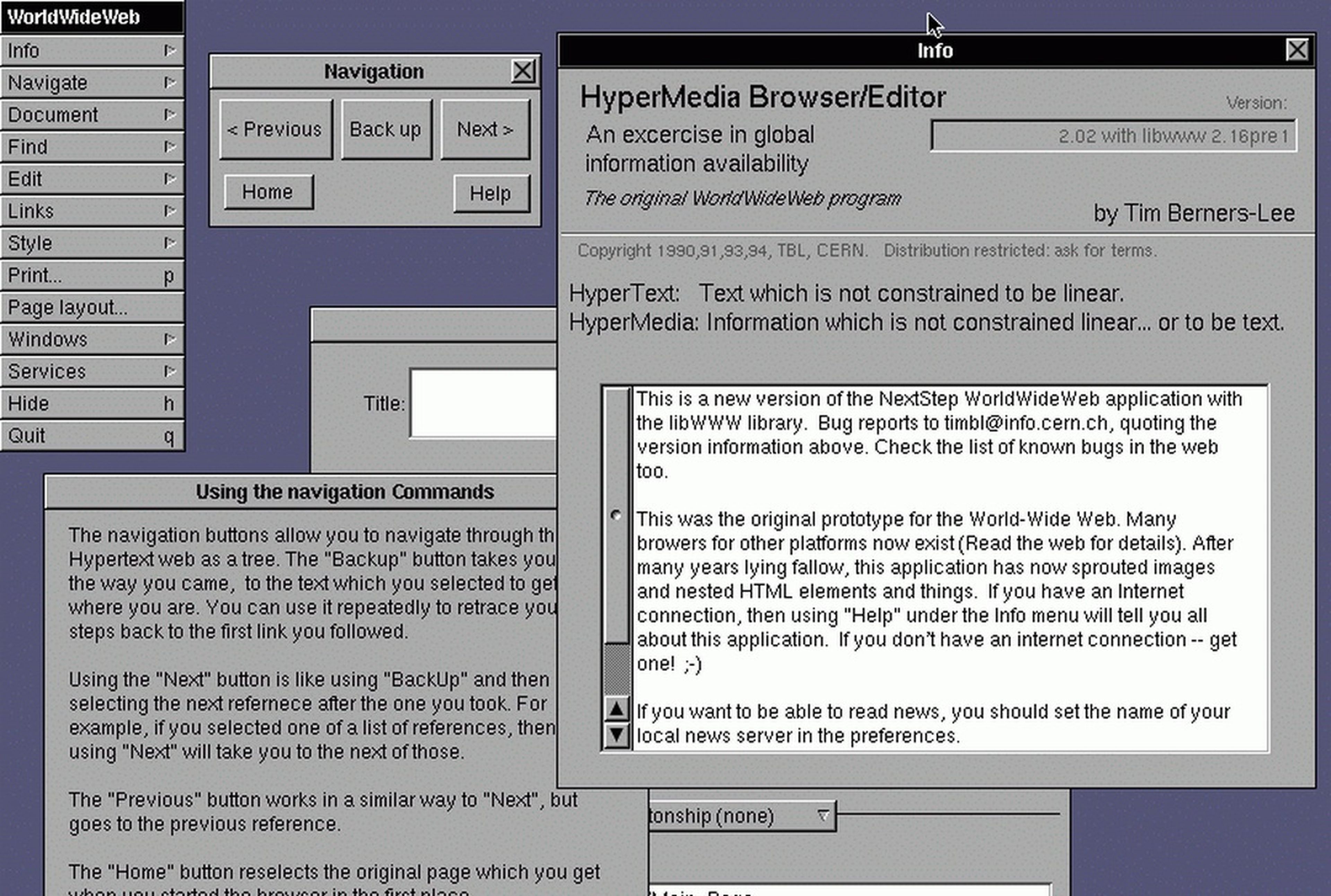 Así se navegaba en 1990: prueba el primer navegador de Internet de la historia
