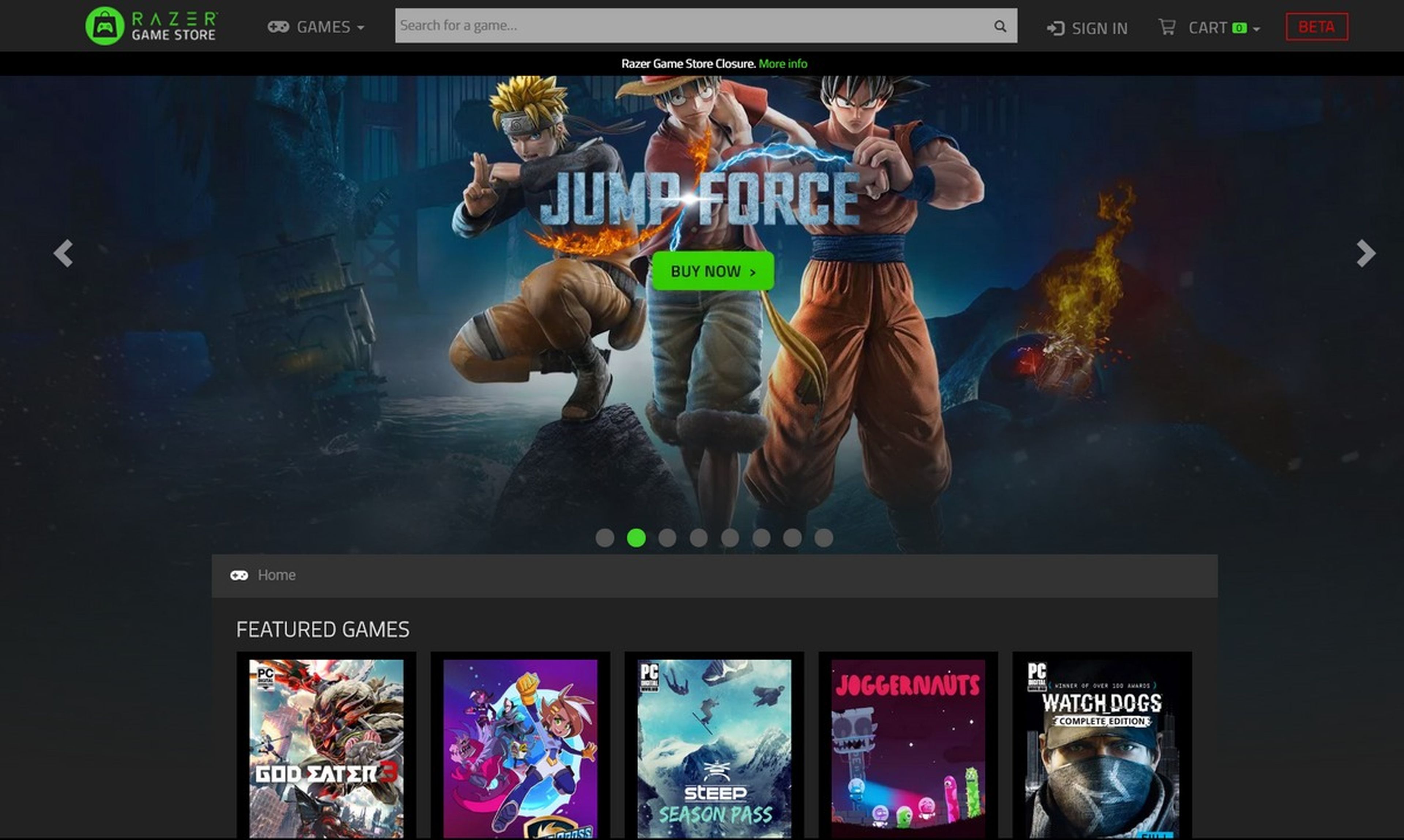Razer cierra su tienda de juegos 10 meses después de su estreno
