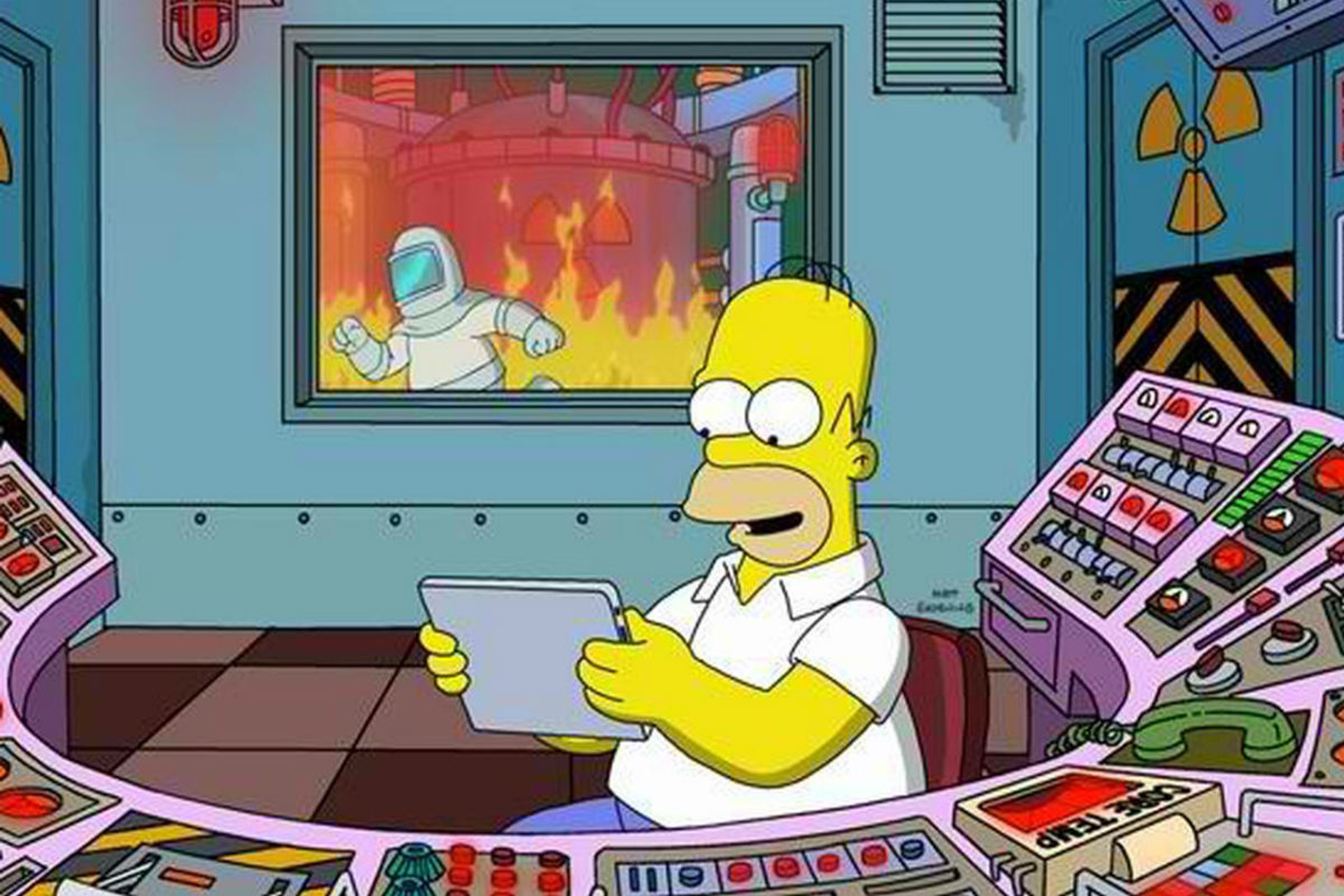 Homer Simpson, en la central nuclear.