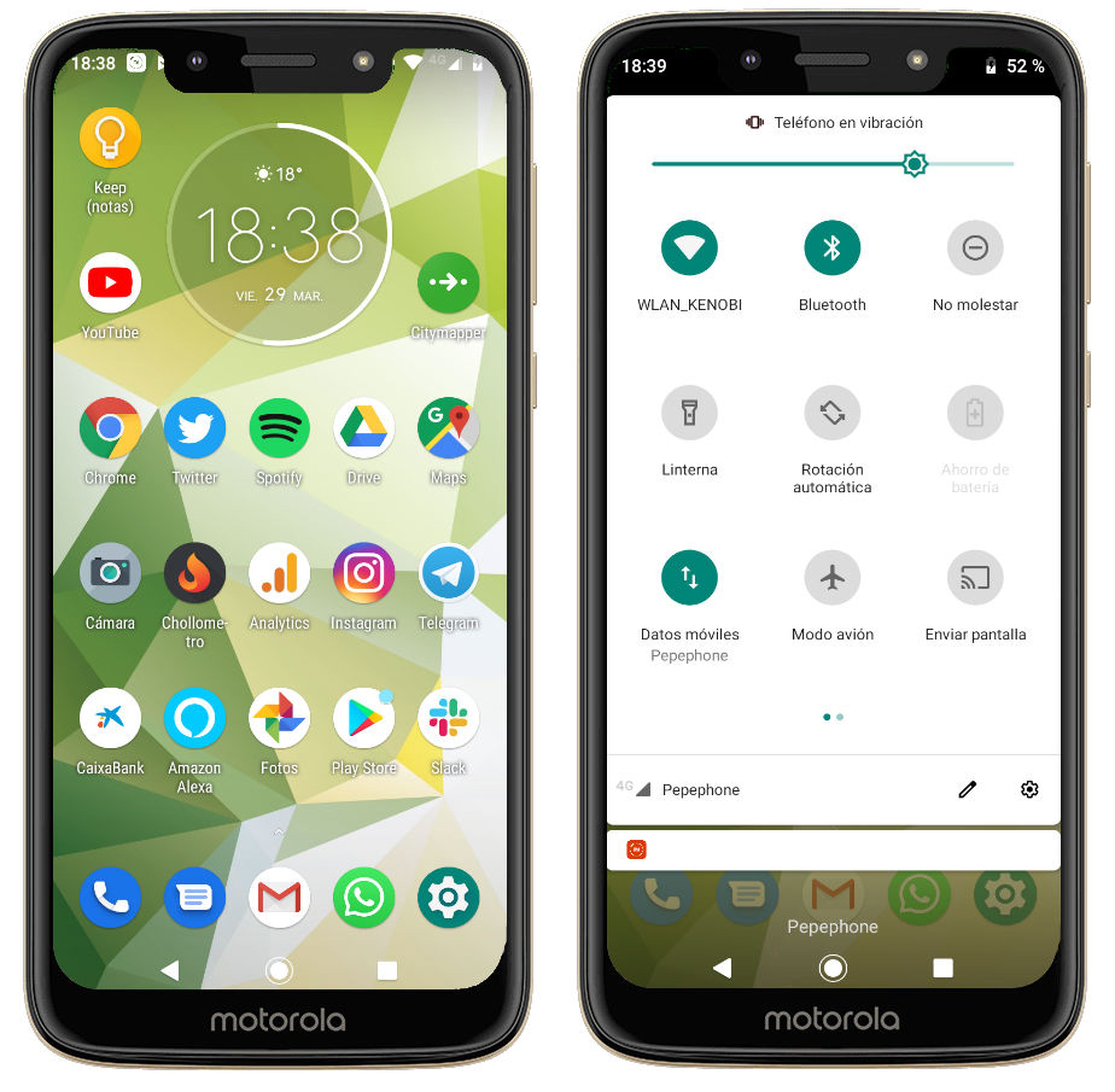 Interfaz Motorola Moto G7 Power