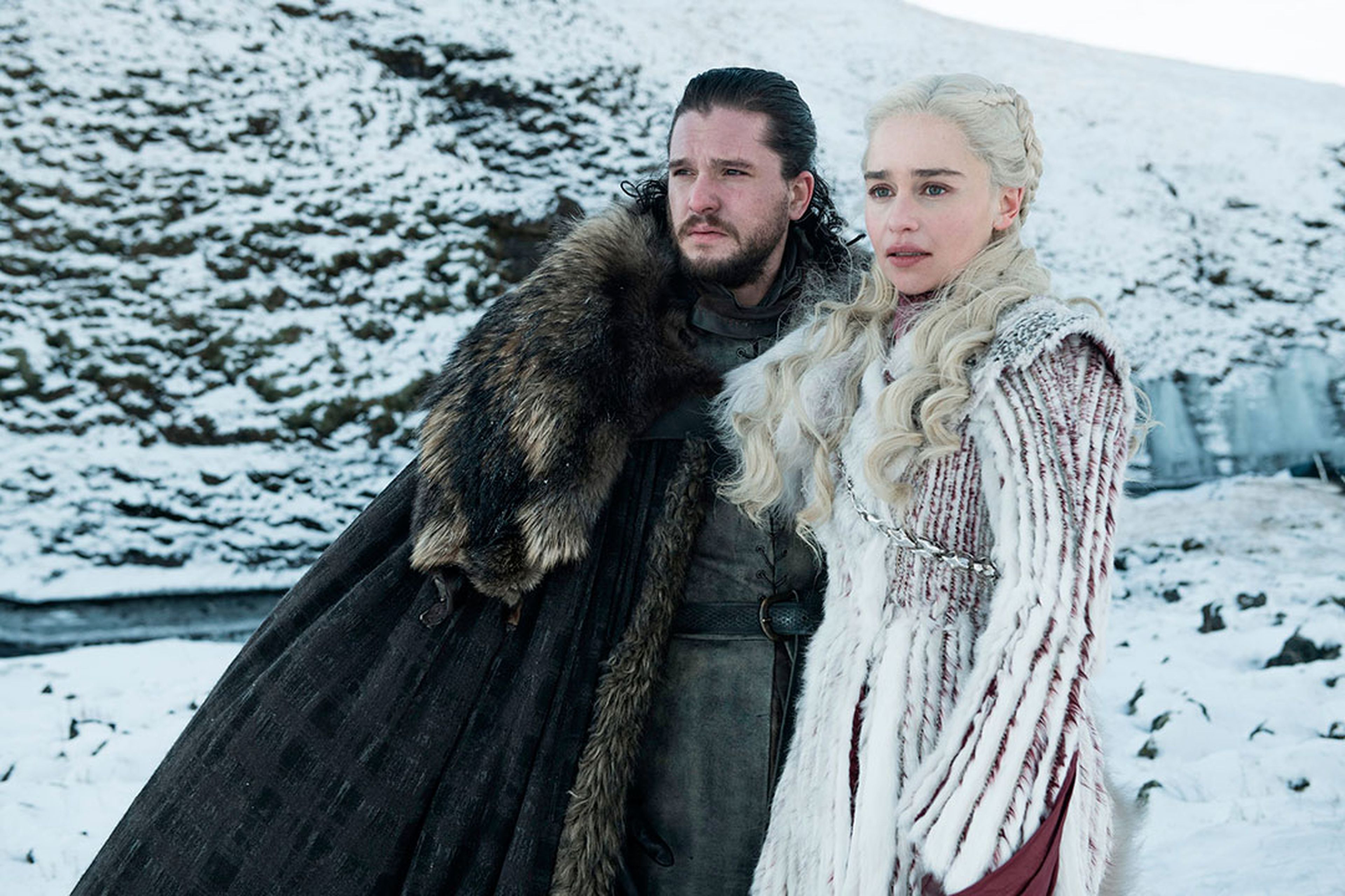Jon Nieve y Daenerys Juego de Tronos