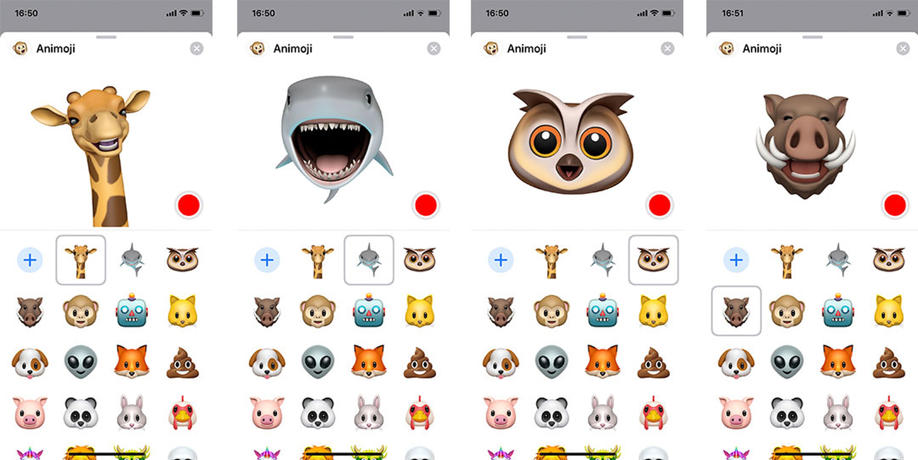 Nuevos Animoji de iOS 12.2