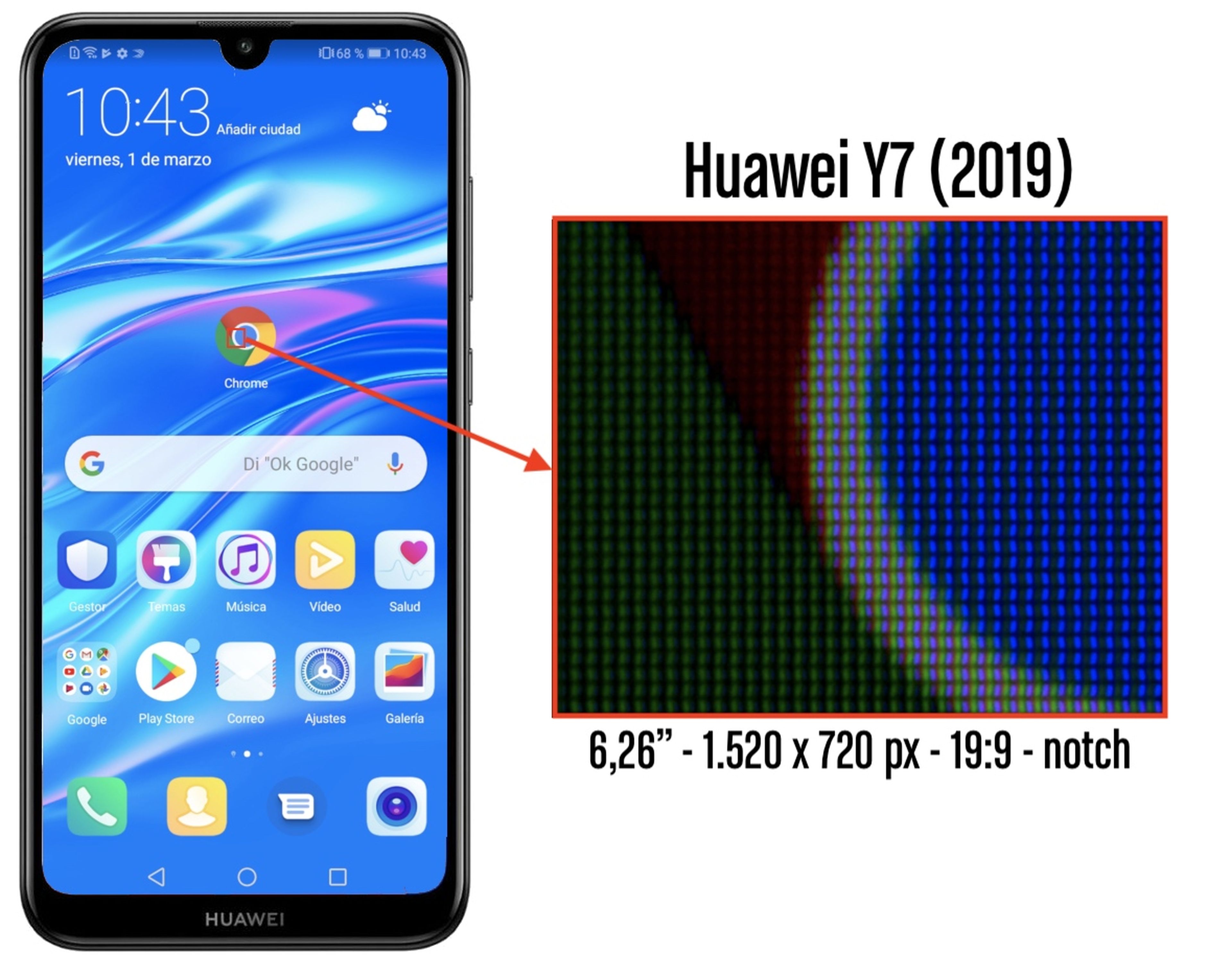 Prueba píxeles Huawei Y7 (2019)